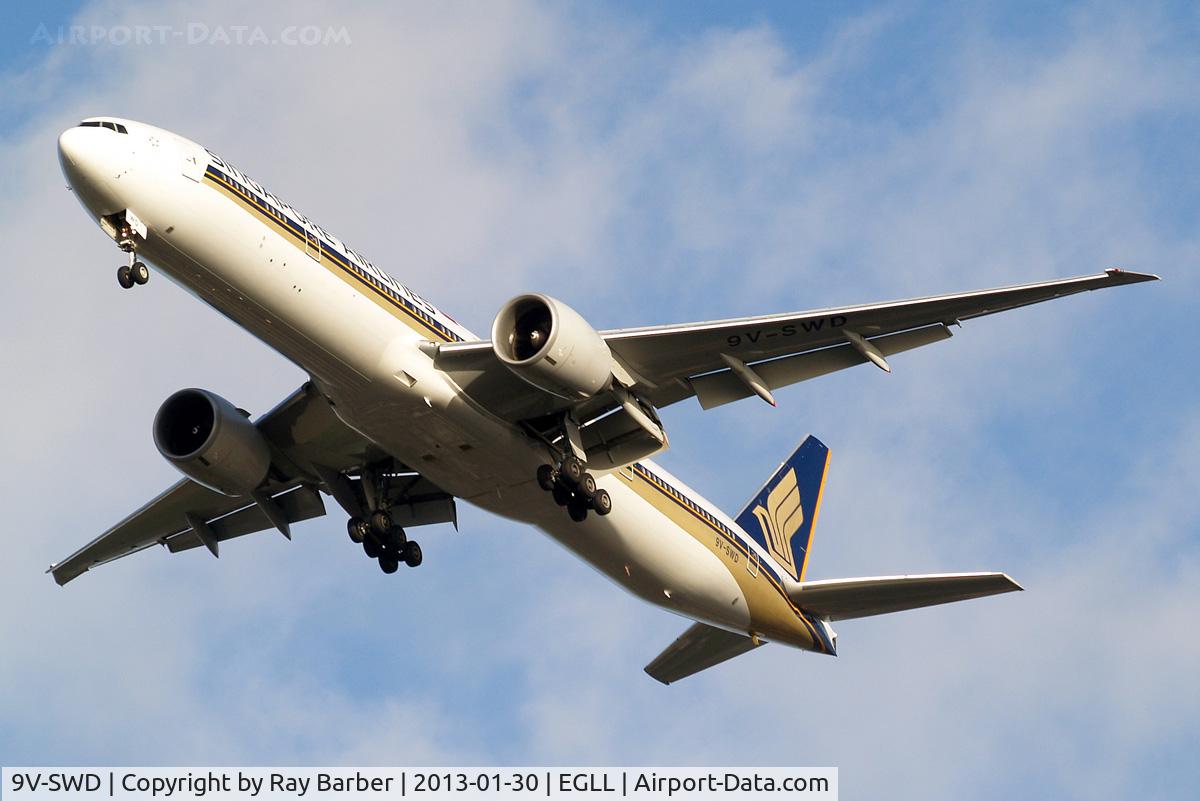 9V-SWD, 2006 Boeing 777-312/ER C/N 34569, Boeing 777-312ER [34569] (Singapore Airlines) Home~G 30/01/2013