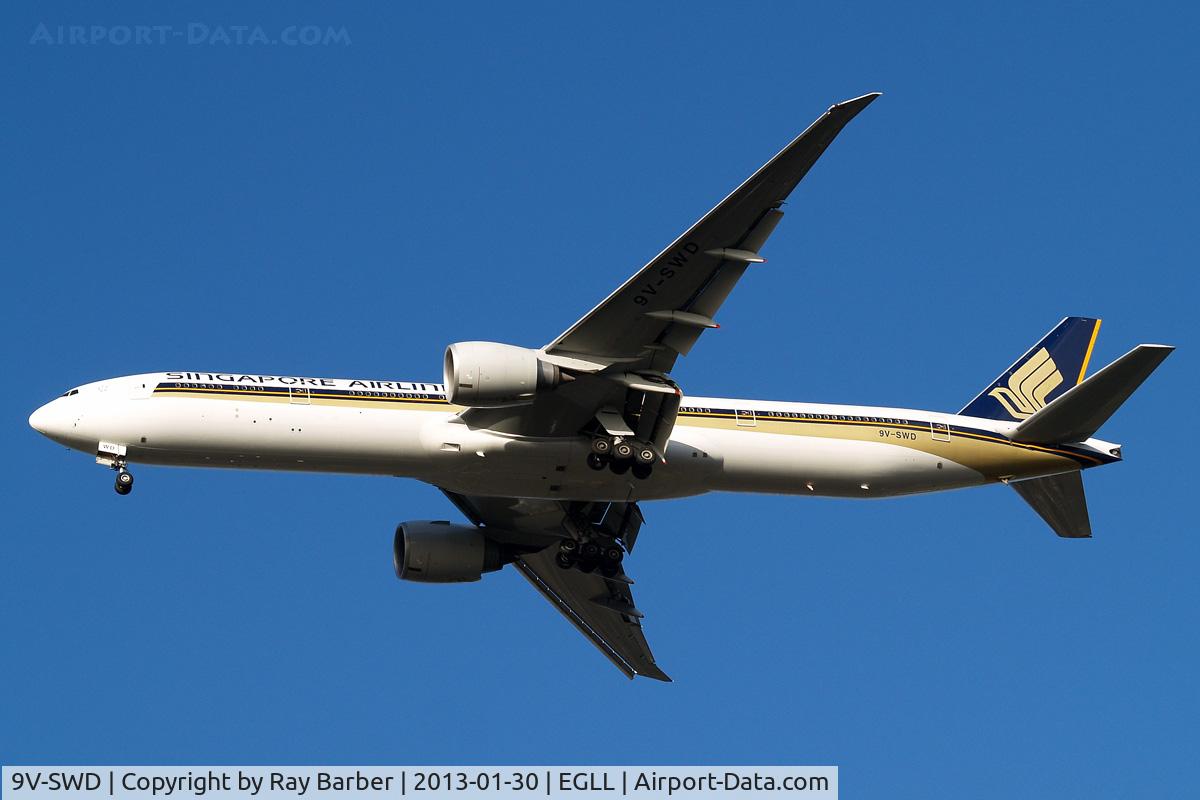 9V-SWD, 2006 Boeing 777-312/ER C/N 34569, Boeing 777-312ER [34569] (Singapore Airlines) Home~G 30/01/2013