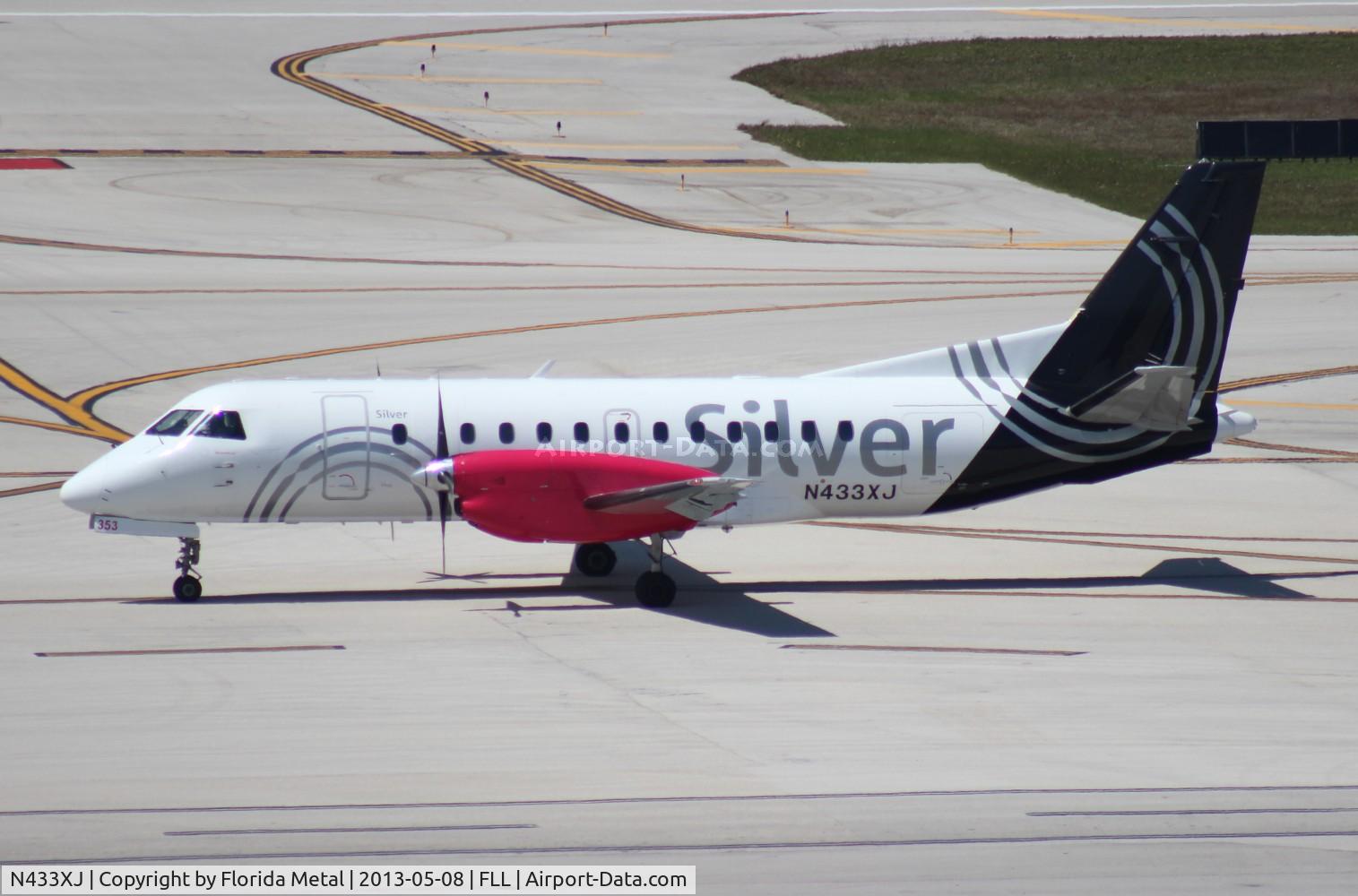 N433XJ, 1997 Saab 340B C/N 340B-433, Silver Saab 340