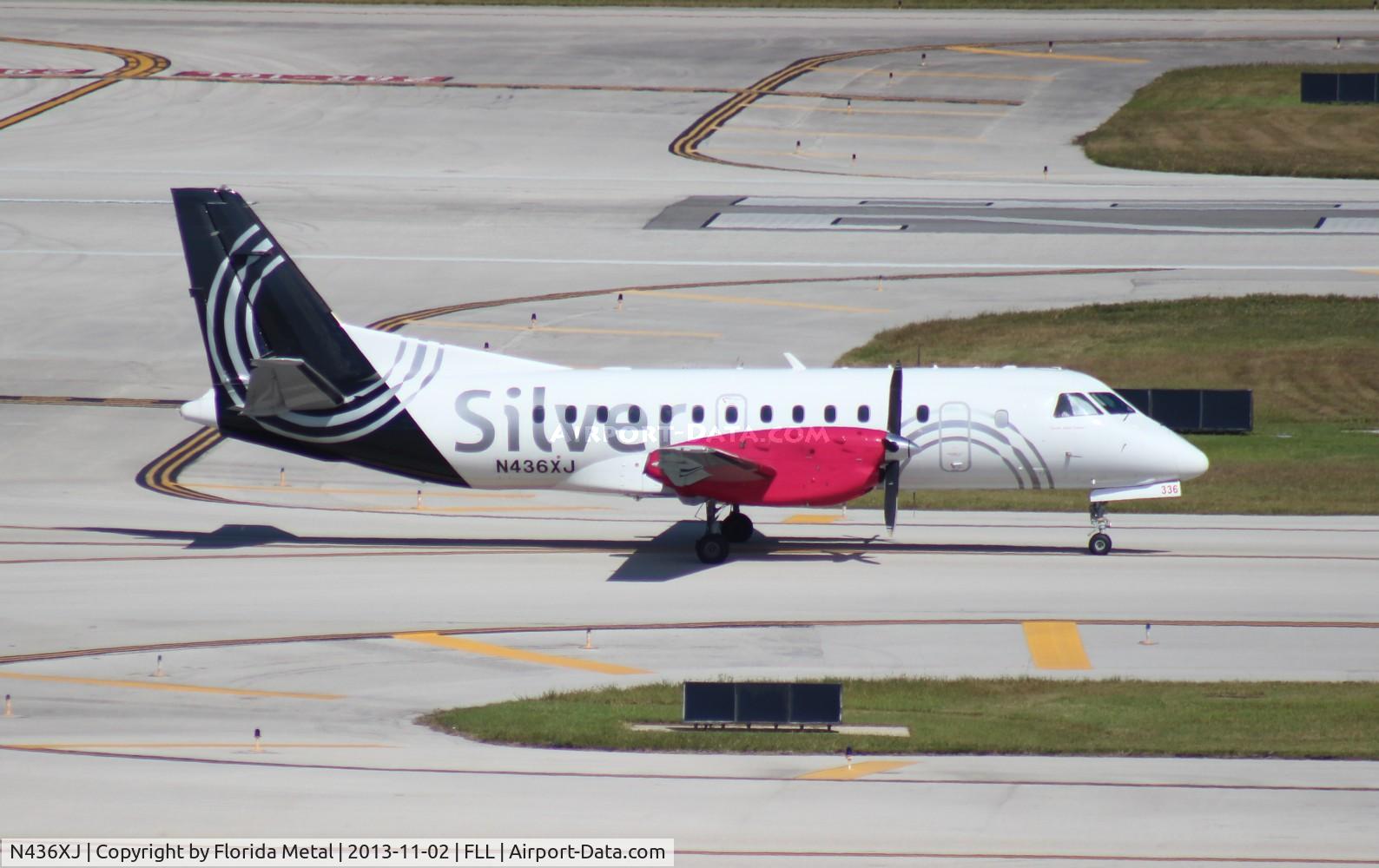 N436XJ, 1998 Saab 340B+ C/N 340B-436, Silver Saab 340B
