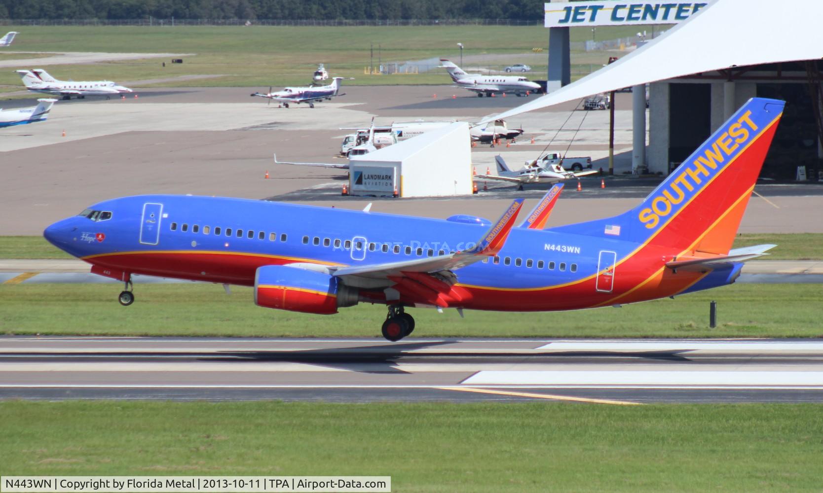 N443WN, 2003 Boeing 737-7H4 C/N 29838, Southwest 737