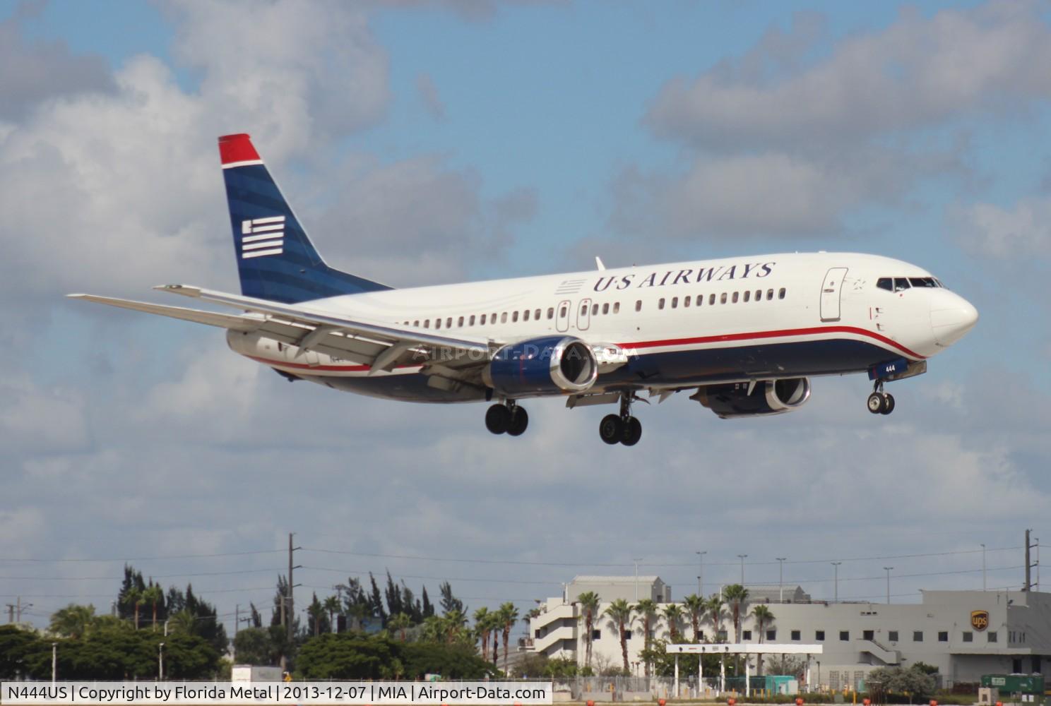 N444US, 1990 Boeing 737-4B7 C/N 24862, USAirways 737-400