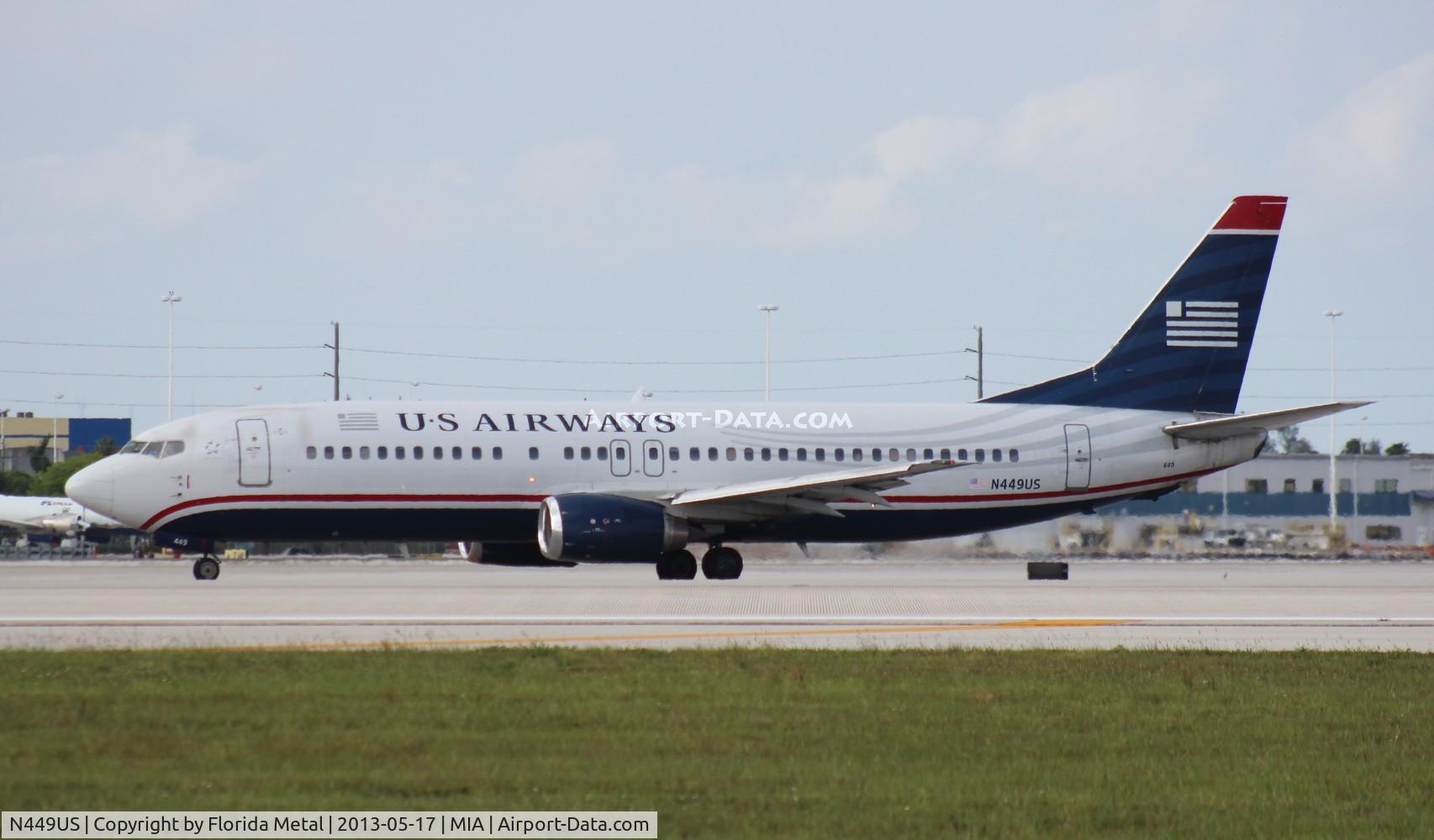N449US, 1990 Boeing 737-4B7 C/N 24893, US Airways 737-400