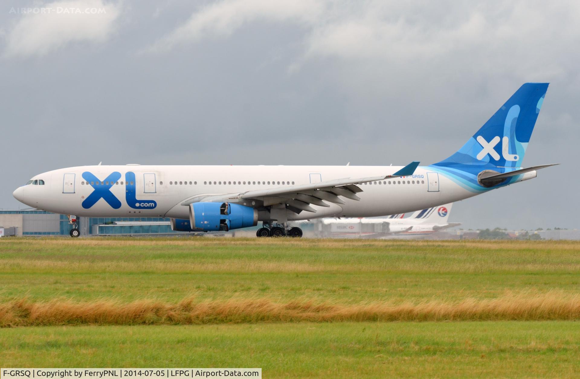 F-GRSQ, 2002 Airbus A330-243 C/N 501, XL A332 landing