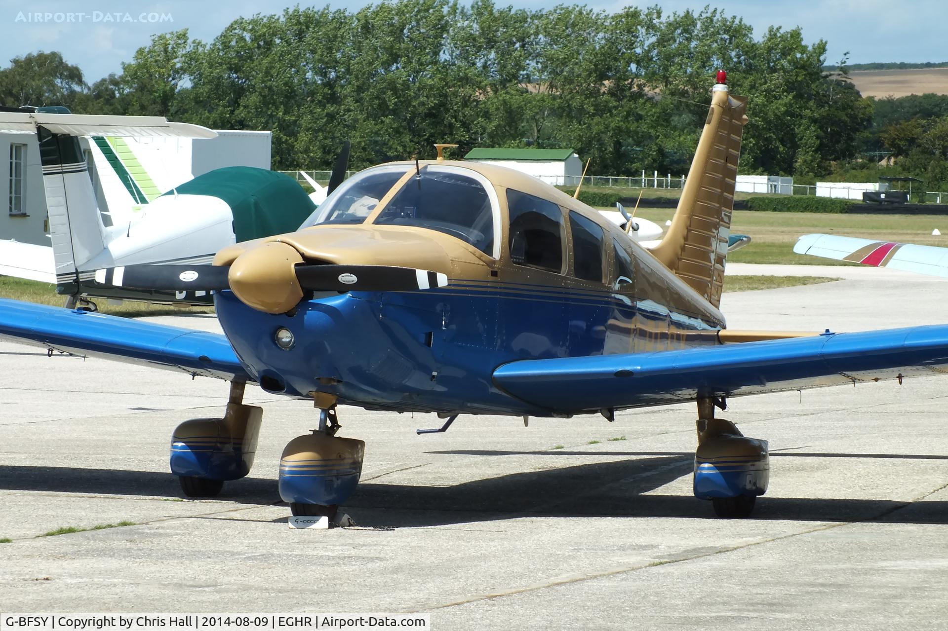 G-BFSY, 1977 Piper PA-28-181 Cherokee Archer II C/N 28-7890200, at Goodwood airfield