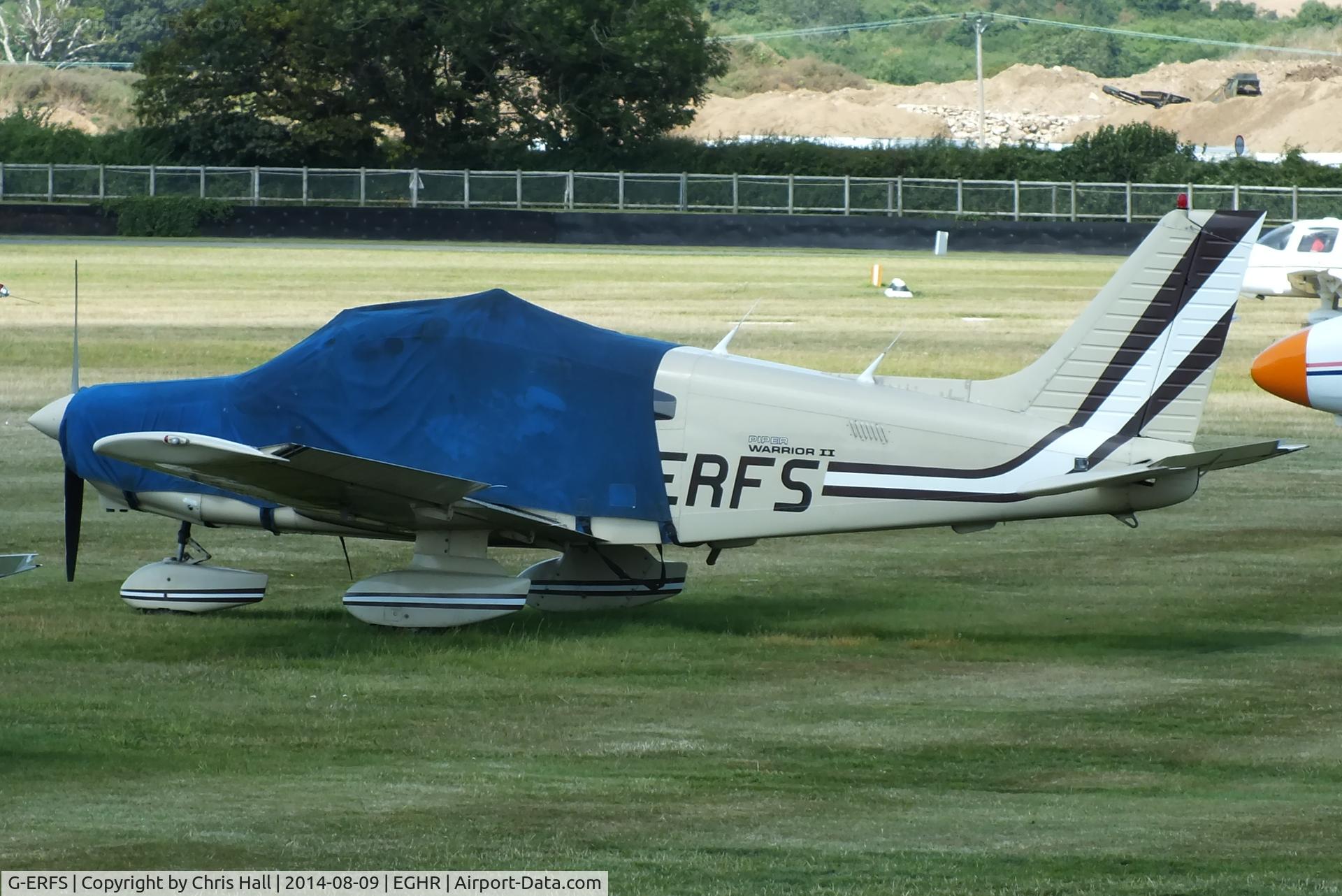 G-ERFS, 1982 Piper PA-28-161 Cherokee Warrior II C/N 28-8216051, at Goodwood airfield