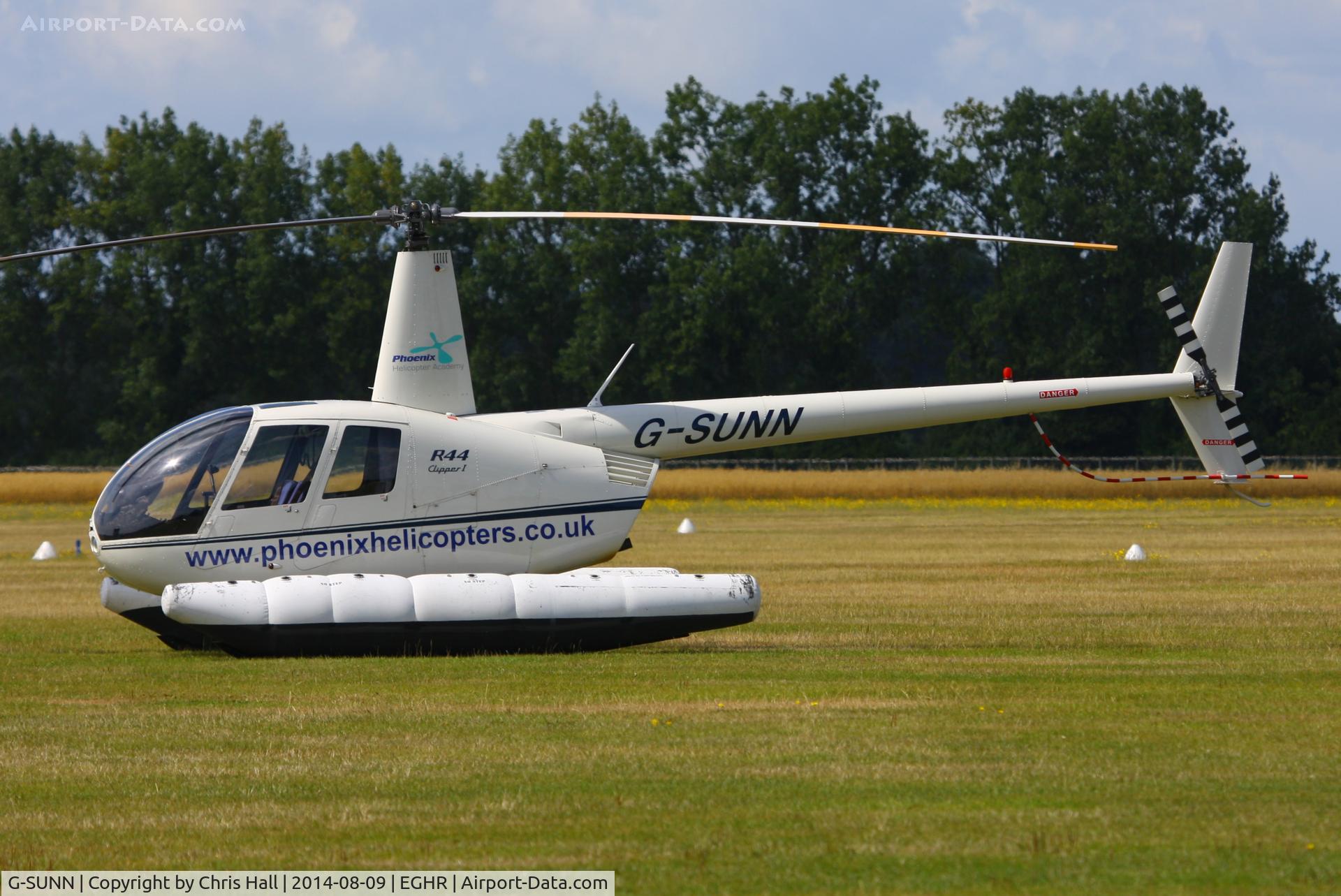 G-SUNN, 2004 Robinson R44 Clipper C/N 1367, at Goodwood airfield