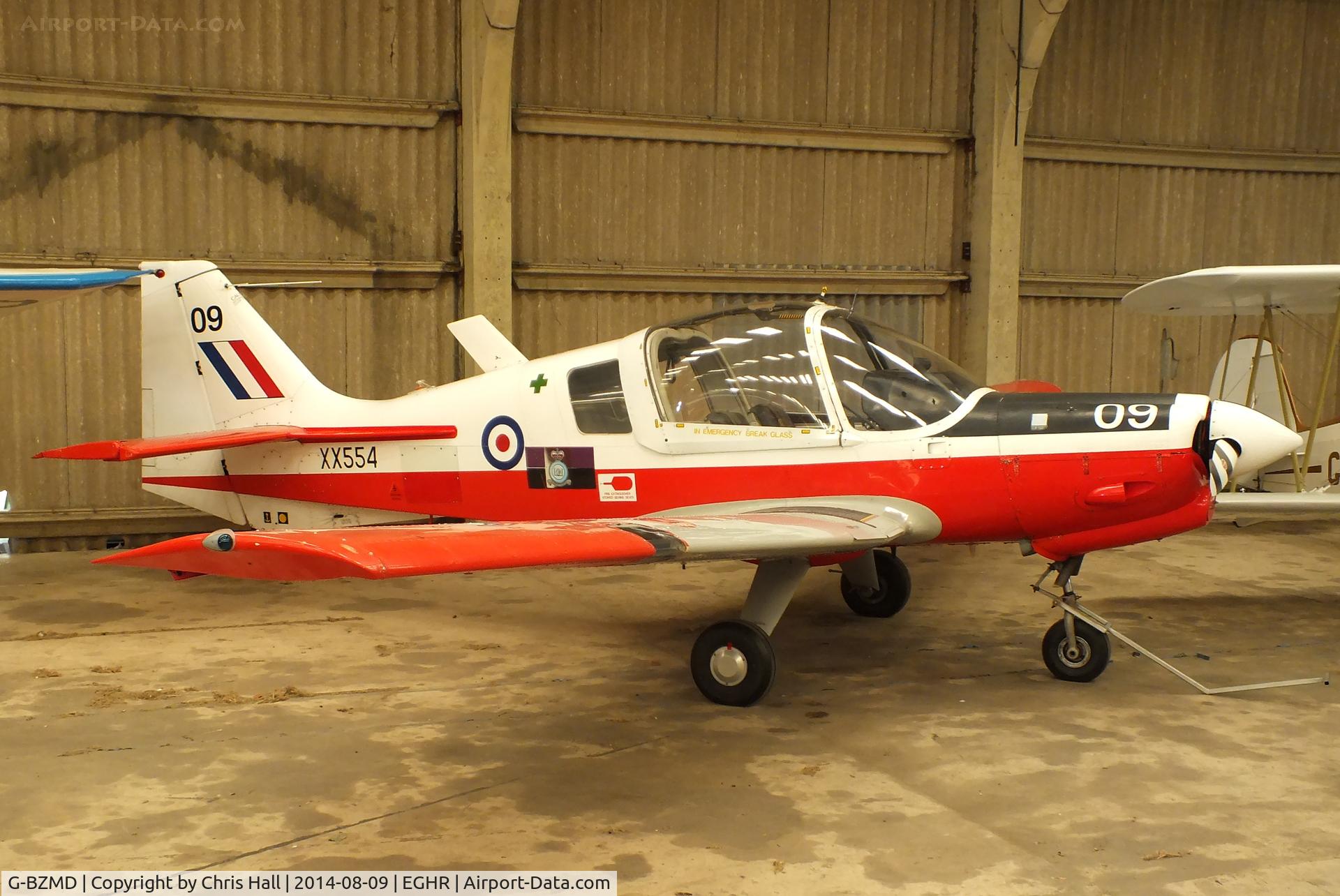 G-BZMD, 1973 Scottish Aviation Bulldog T.1 C/N BH120/247, at Goodwood airfield