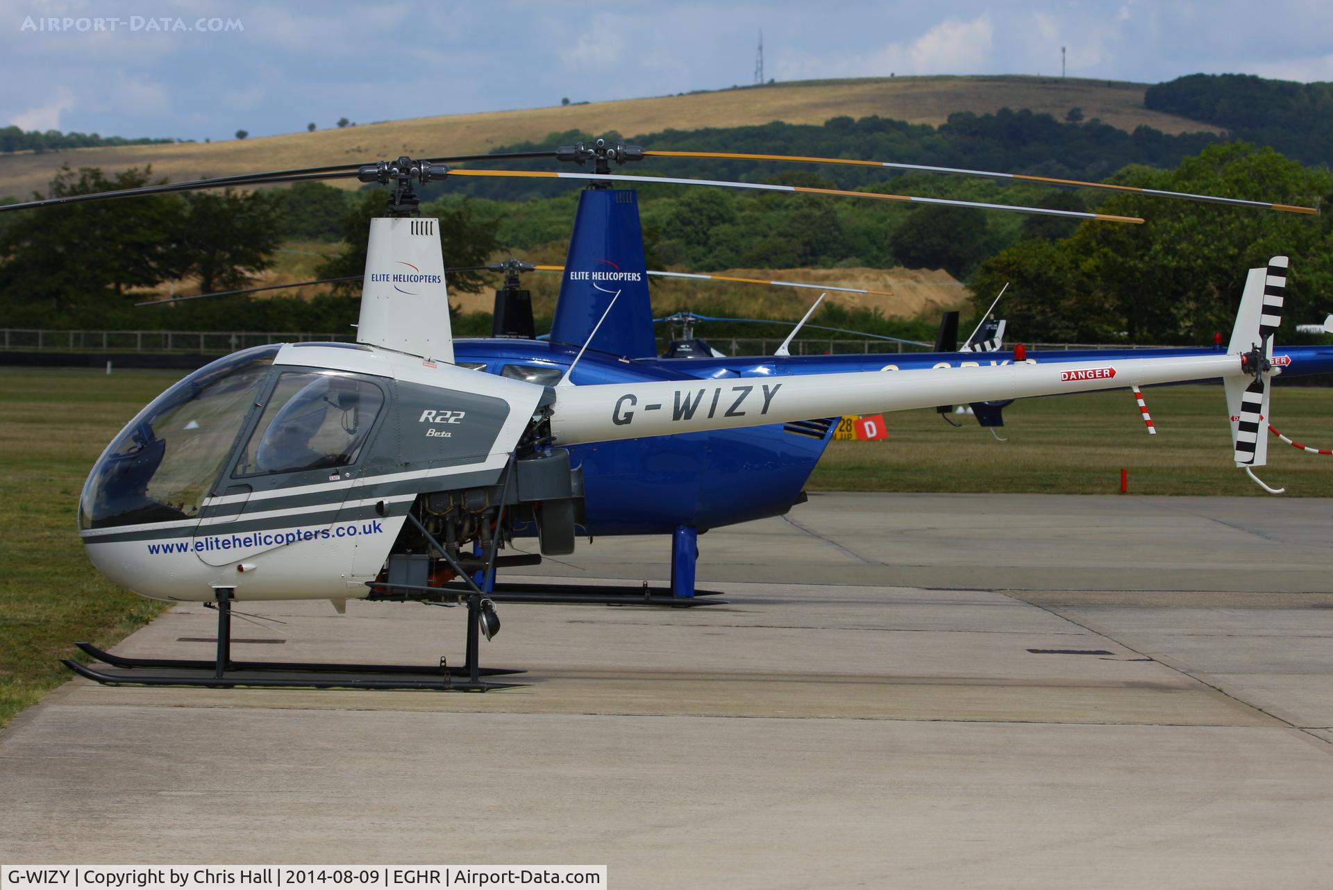 G-WIZY, 1986 Robinson R22 Beta C/N 0566, at Goodwood airfield