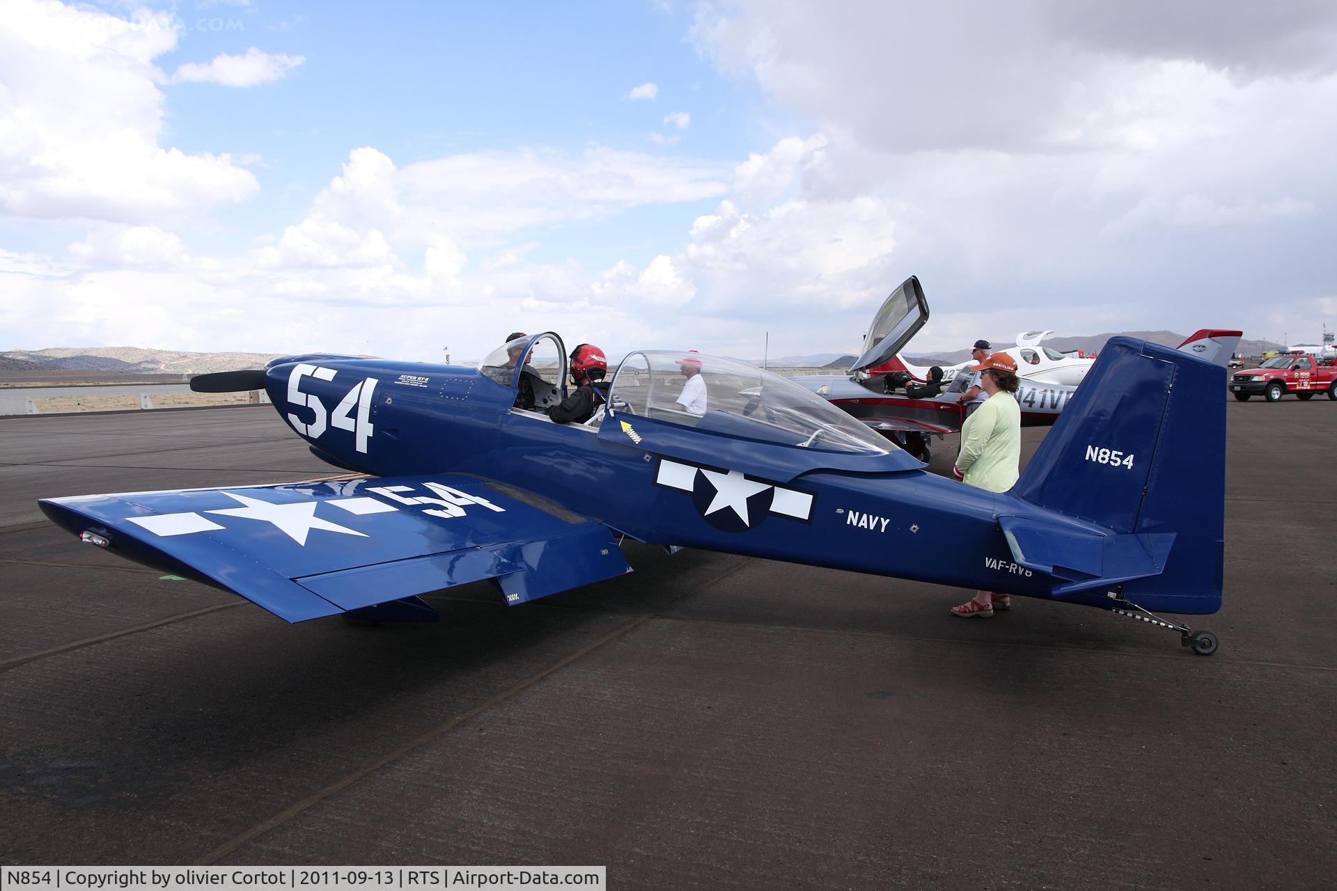 N854, 2002 Vans RV-8 C/N 81273, ready for another run at the Reno air races