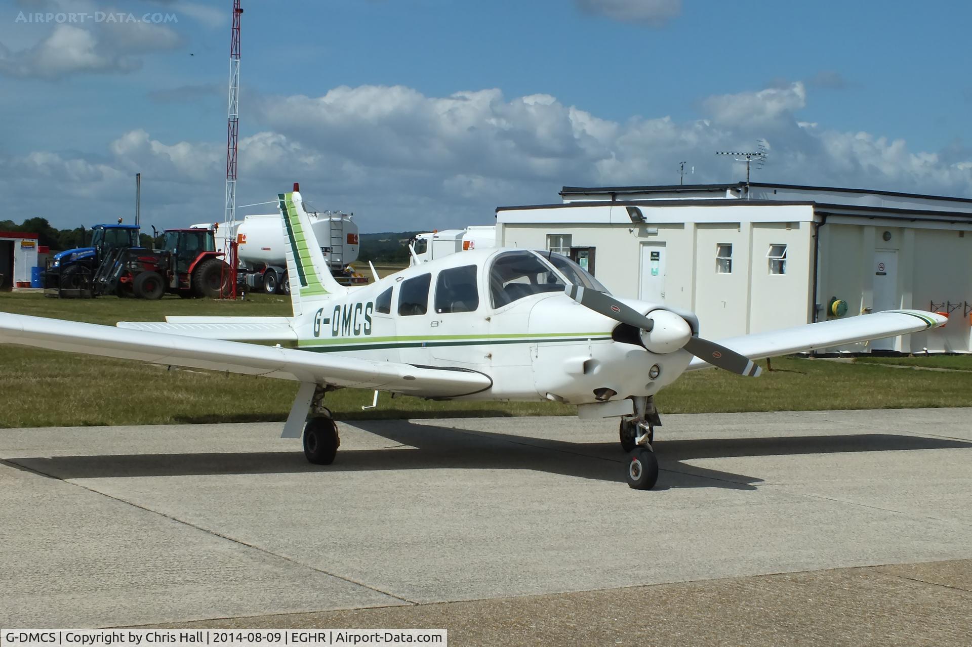 G-DMCS, 1976 Piper PA-28R-200-2 Cherokee Arrow II C/N 28R-7635284, at Goodwood airfield