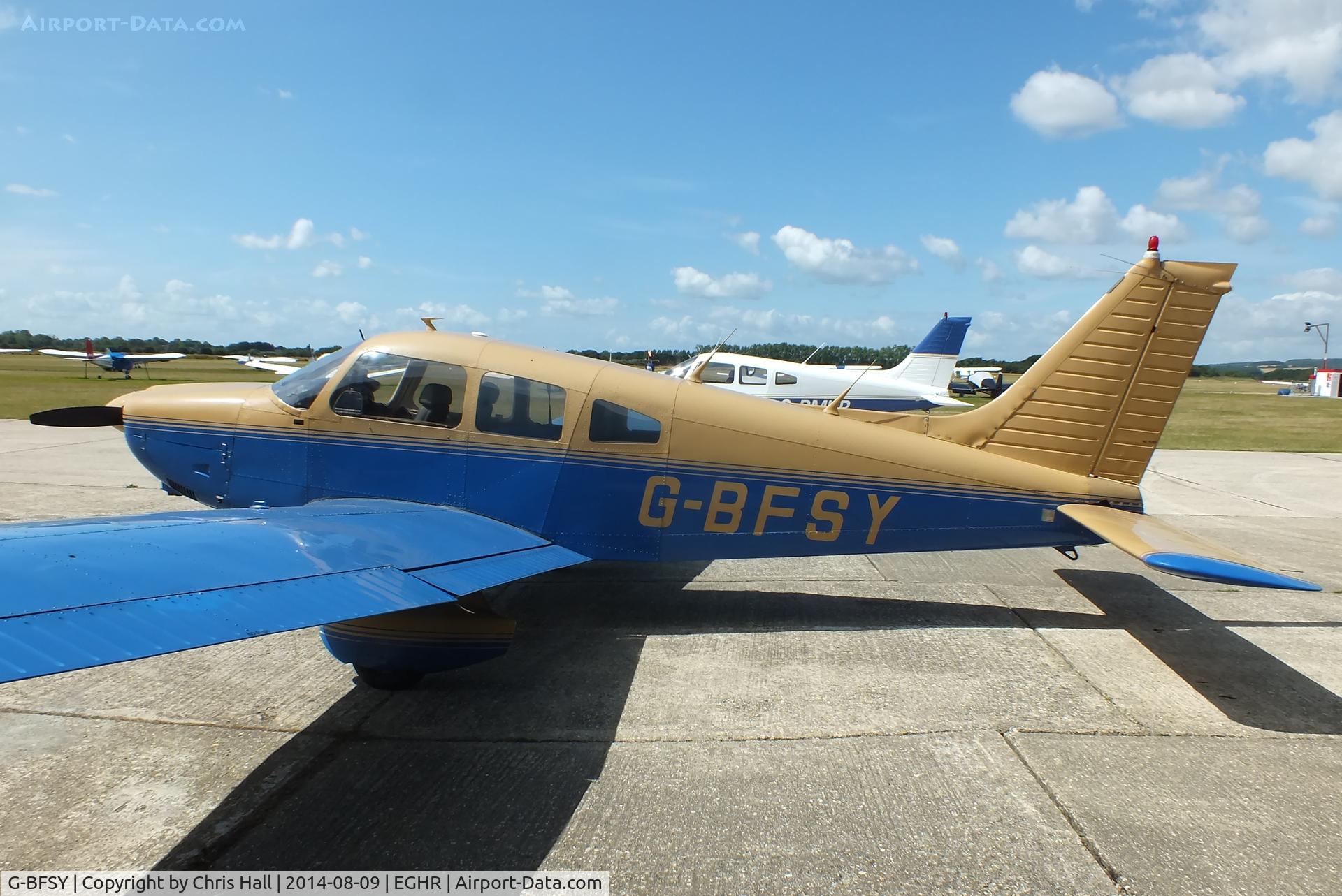 G-BFSY, 1977 Piper PA-28-181 Cherokee Archer II C/N 28-7890200, at Goodwood airfield