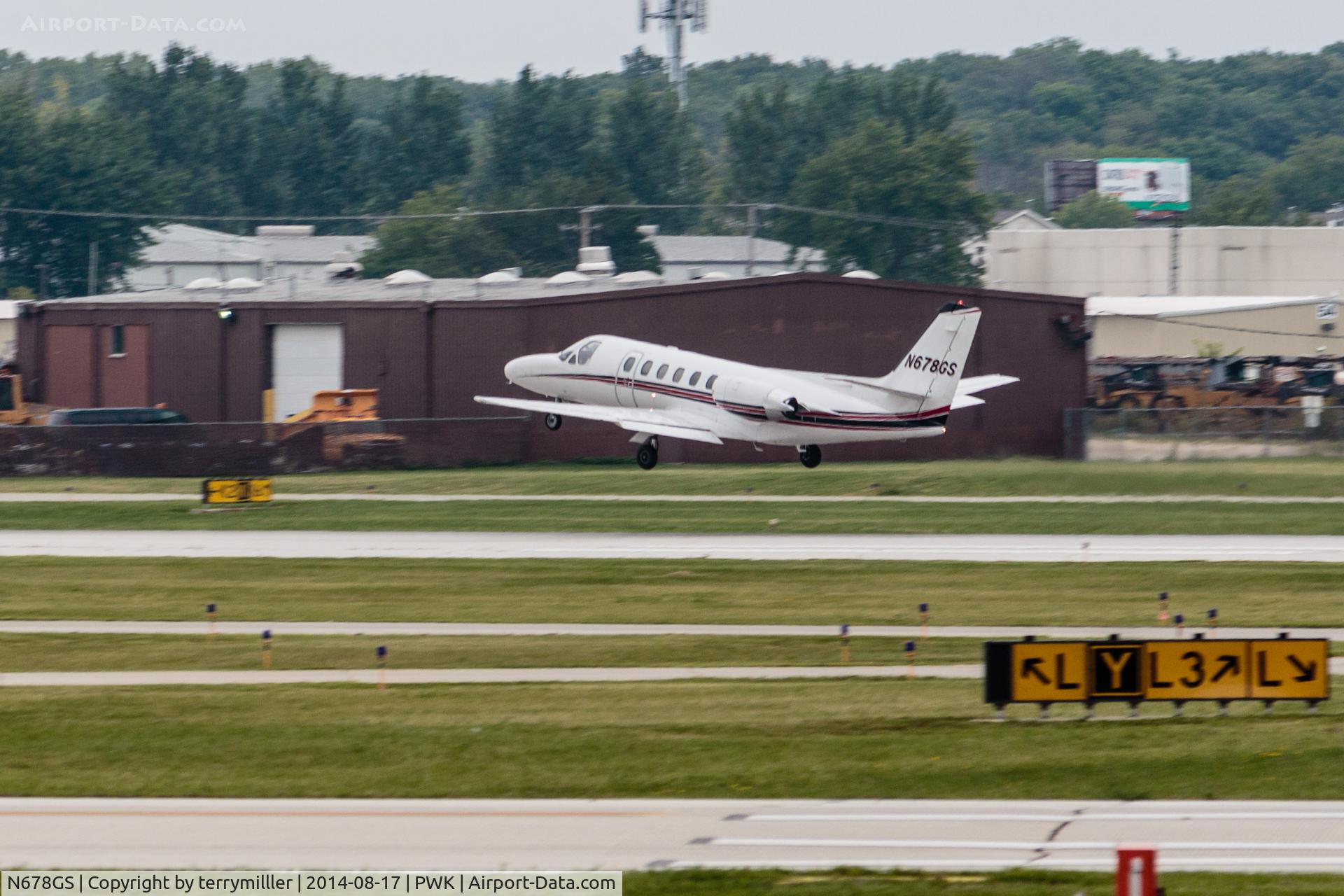 N678GS, 1992 Cessna 550 C/N 5500710, Leaving Chicago Executive