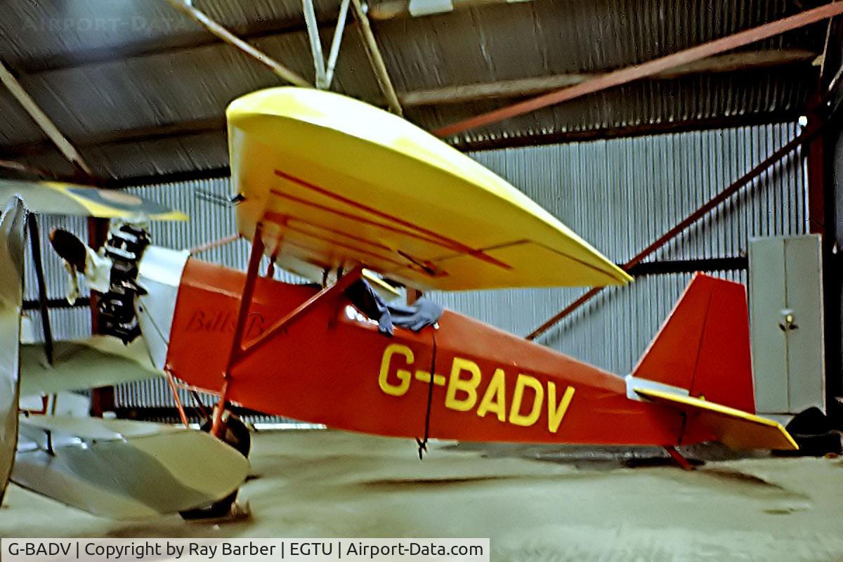 G-BADV, 1953 Brochet MB-50 Pipistrelle C/N 78, G-BADV   Brochet MB.50 Pipistrelle [78] Dunkeswell~G 14/09/1976. From a slide.
