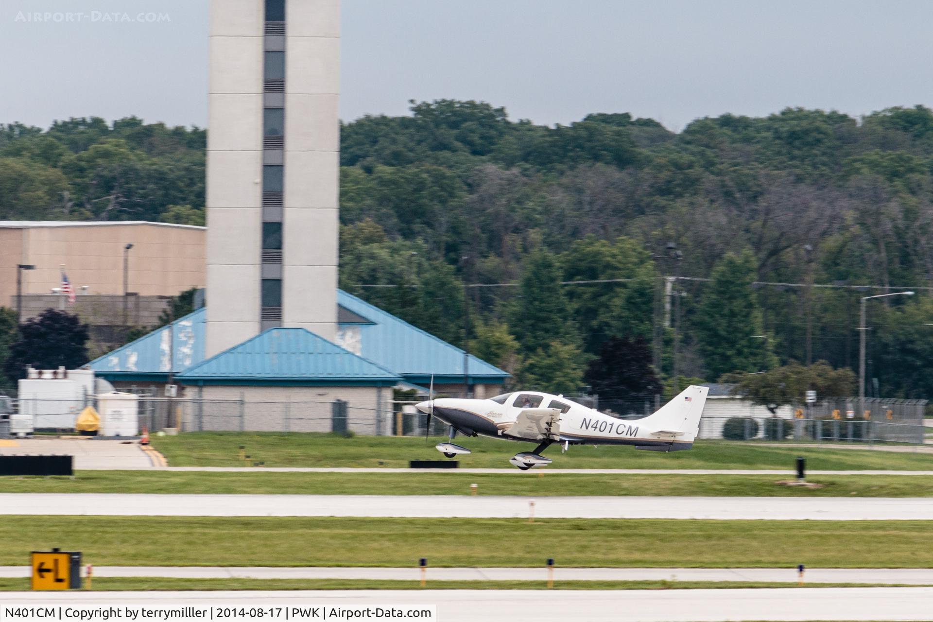 N401CM, 2004 Lancair LC41-550FG C/N 41016, Leaving Chicago Executive