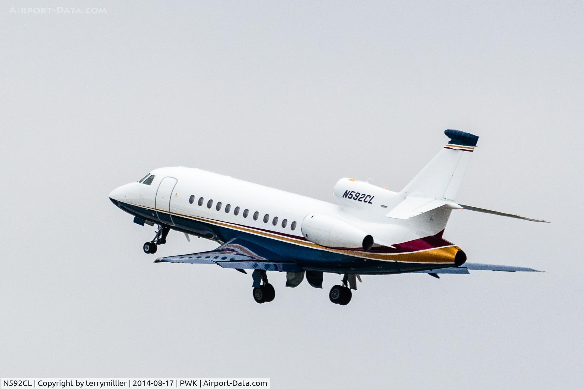 N592CL, 2005 Dassault Falcon 900EX EASy C/N 152, leaving chicago executive