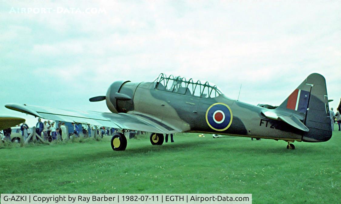 G-AZKI, 1943 Noorduyn AT-16 Harvard IIB C/N 14A-1269, Noorduyn AT-16 Harvard IIB [14A-1269] Old Warden~G 11/07/1982. From a slide.