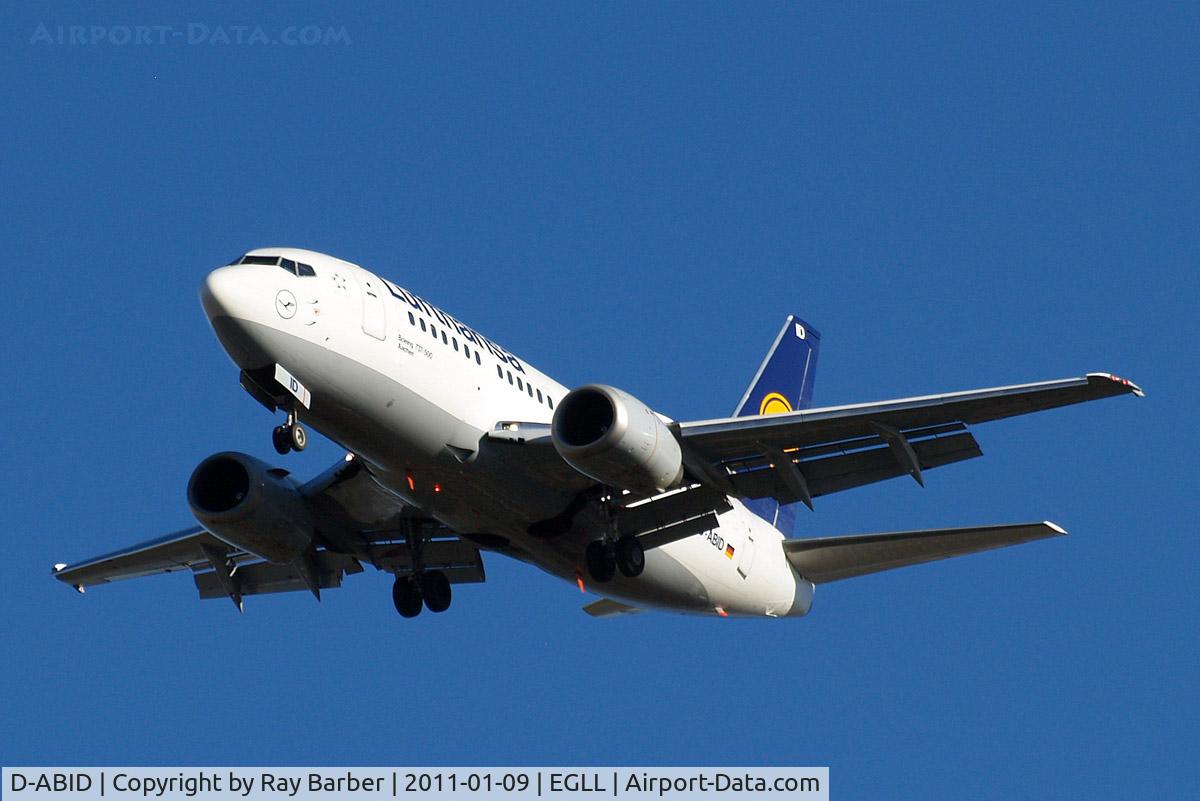 D-ABID, 1990 Boeing 737-530 C/N 24818, Boeing 737-530 [24818] (Lufthansa) Home~G 09/01/2011. On approach 27R.