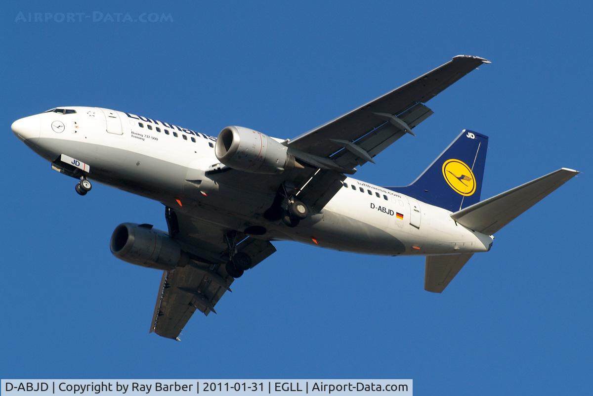 D-ABJD, 1991 Boeing 737-530 C/N 25309, Boeing 737-530 [25309] (Lufthansa) Home~G 31/01/2011. On approach 27R.