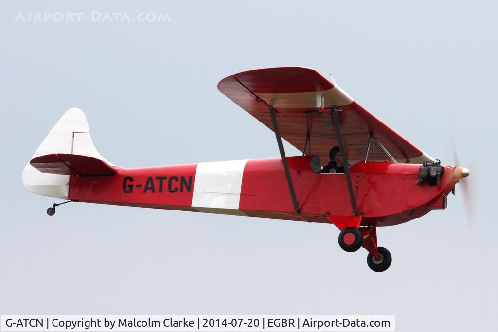G-ATCN, 1965 Luton LA-4A Minor C/N PAL 1118, Luton LA-4A Minor at The Fly-In & Vintage Air Race, The Real Aeroplane Company, Breighton Airfield, July 2014.