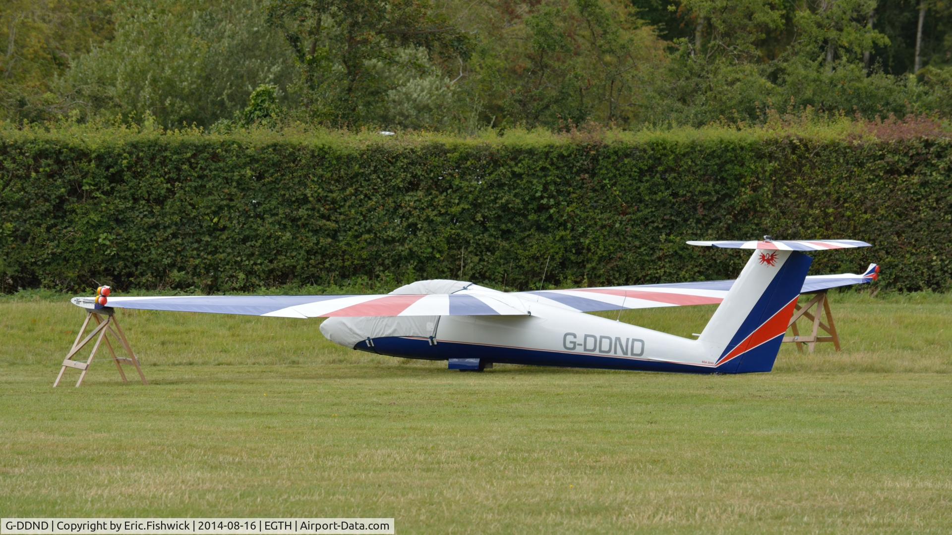 G-DDND, Pilatus B4-PC11AF C/N 136, 1. G-DDND ready to go at The Shuttleworth Collection Flying Proms, Aug. 2014.