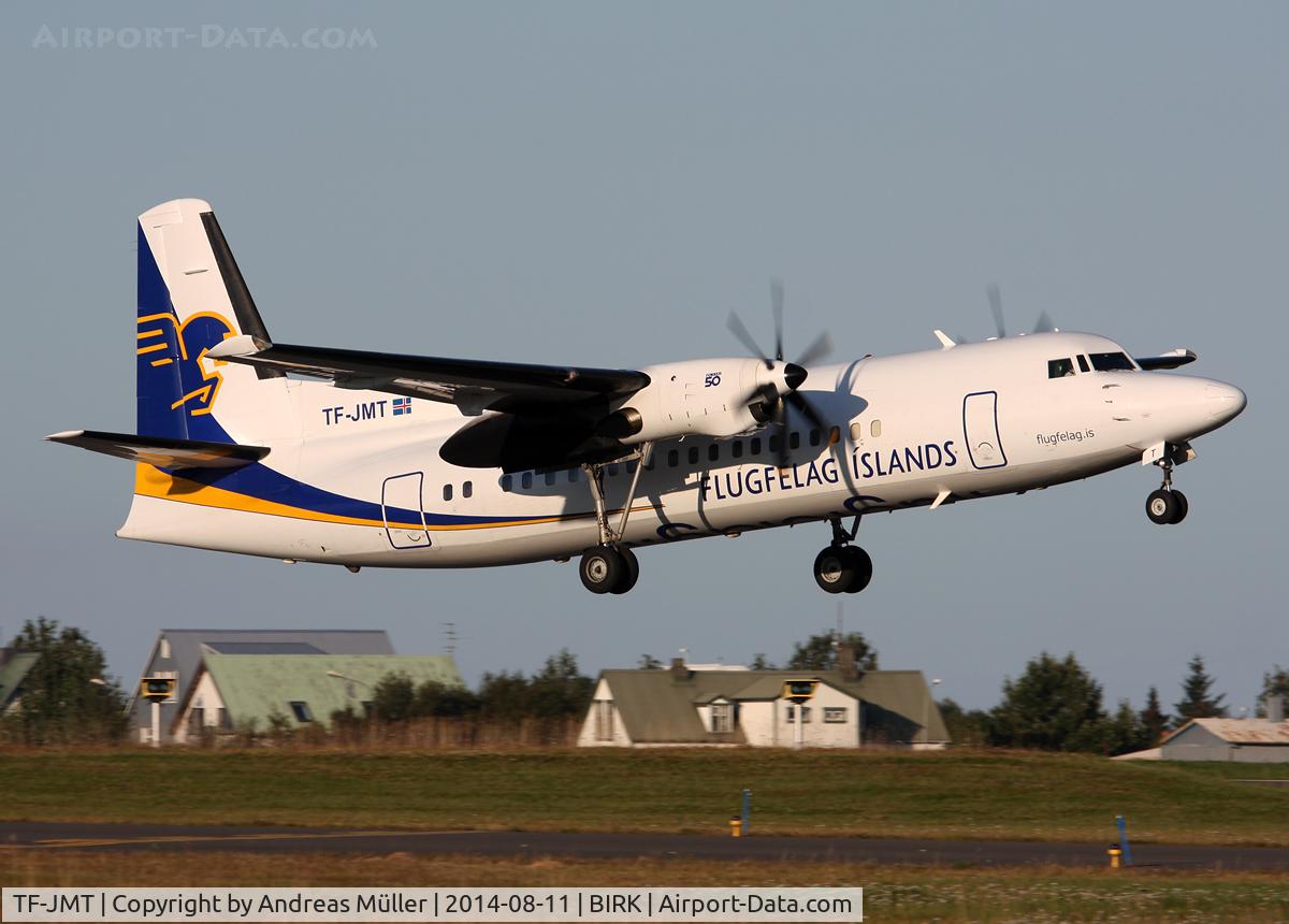 TF-JMT, 1992 Fokker 50 C/N 20250, Takeoff.