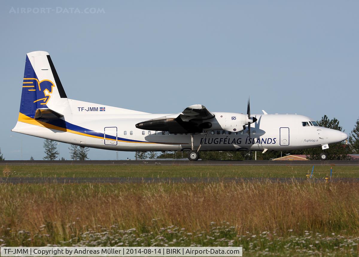 TF-JMM, 1991 Fokker 50 C/N 20214, On the way to Rwy. 19.