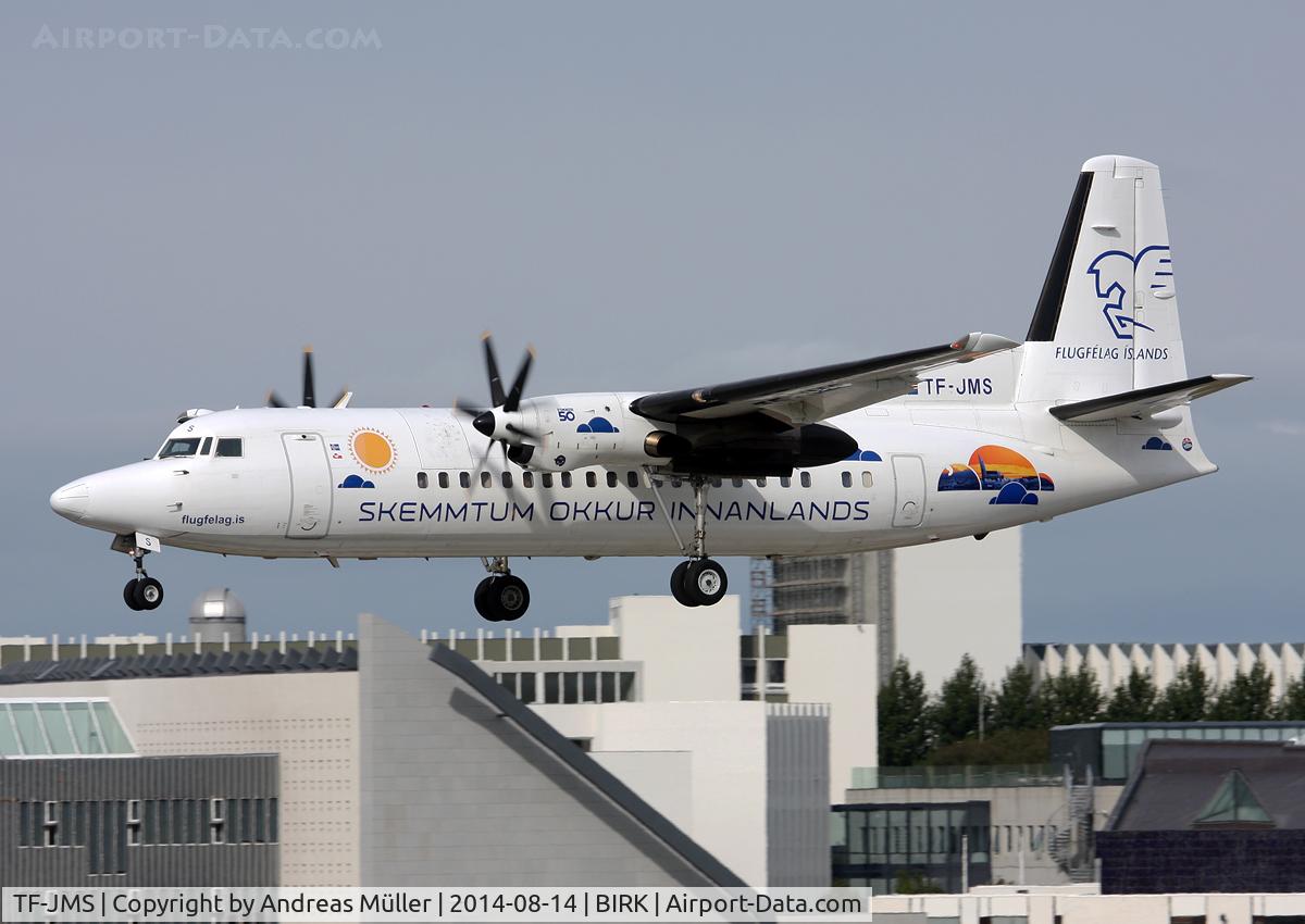 TF-JMS, 1992 Fokker 50 C/N 20244, For landing.