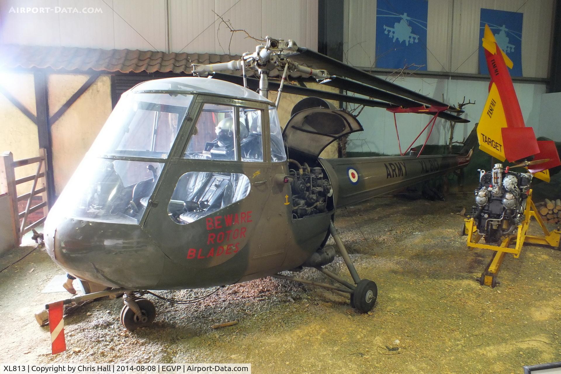 XL813, 1959 Saunders-Roe Skeeter AOP.12 C/N S2/5098, Museum of Army Flying, Middle Wallop