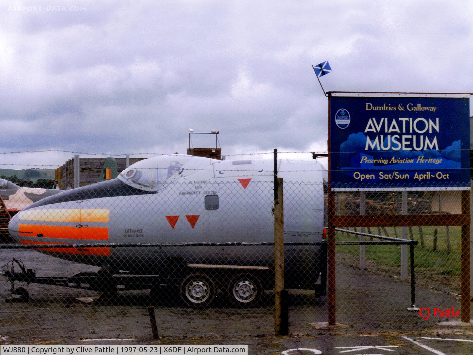 WJ880, 1955 English Electric Canberra T.4 C/N 71360, Scanned from print. Canberra cockpit at Dumfries Museum