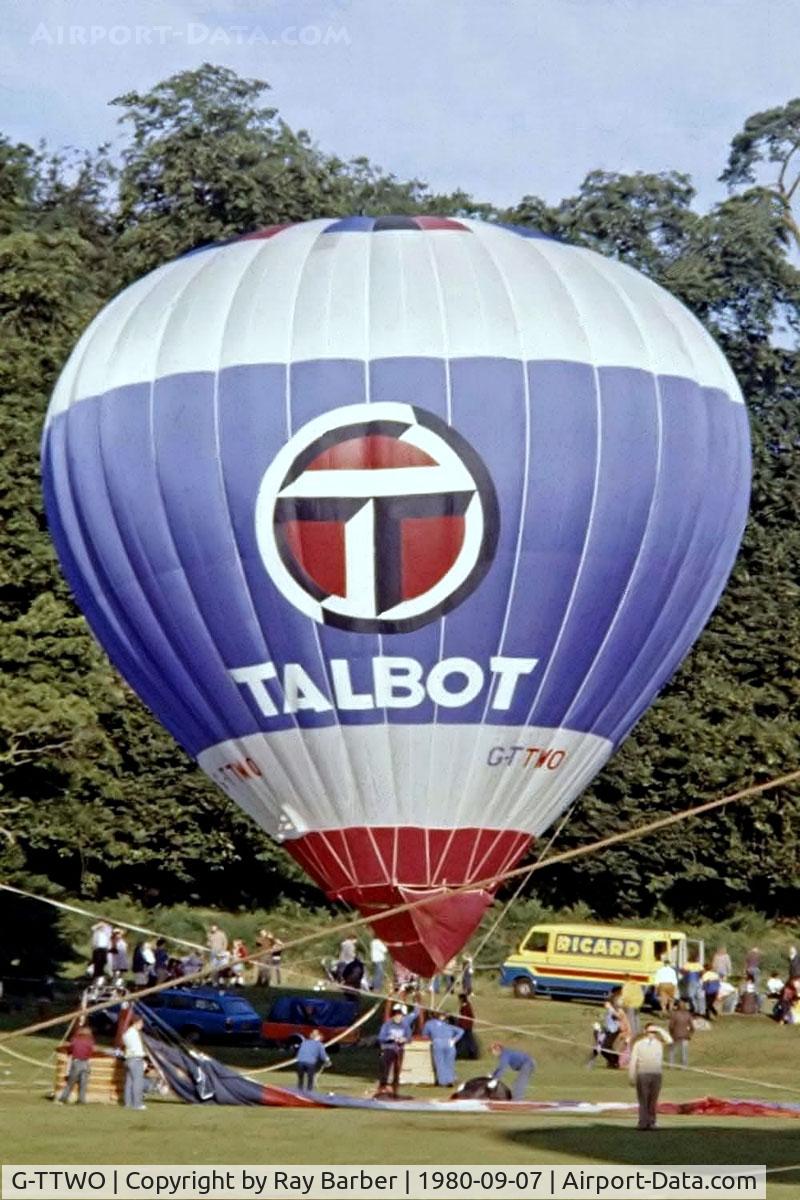 G-TTWO, 1980 Colt Balloons Colt 56A C/N 087, Colt 56A HAFB [087] Ashton Court~G 07/09/1980. From a slide.