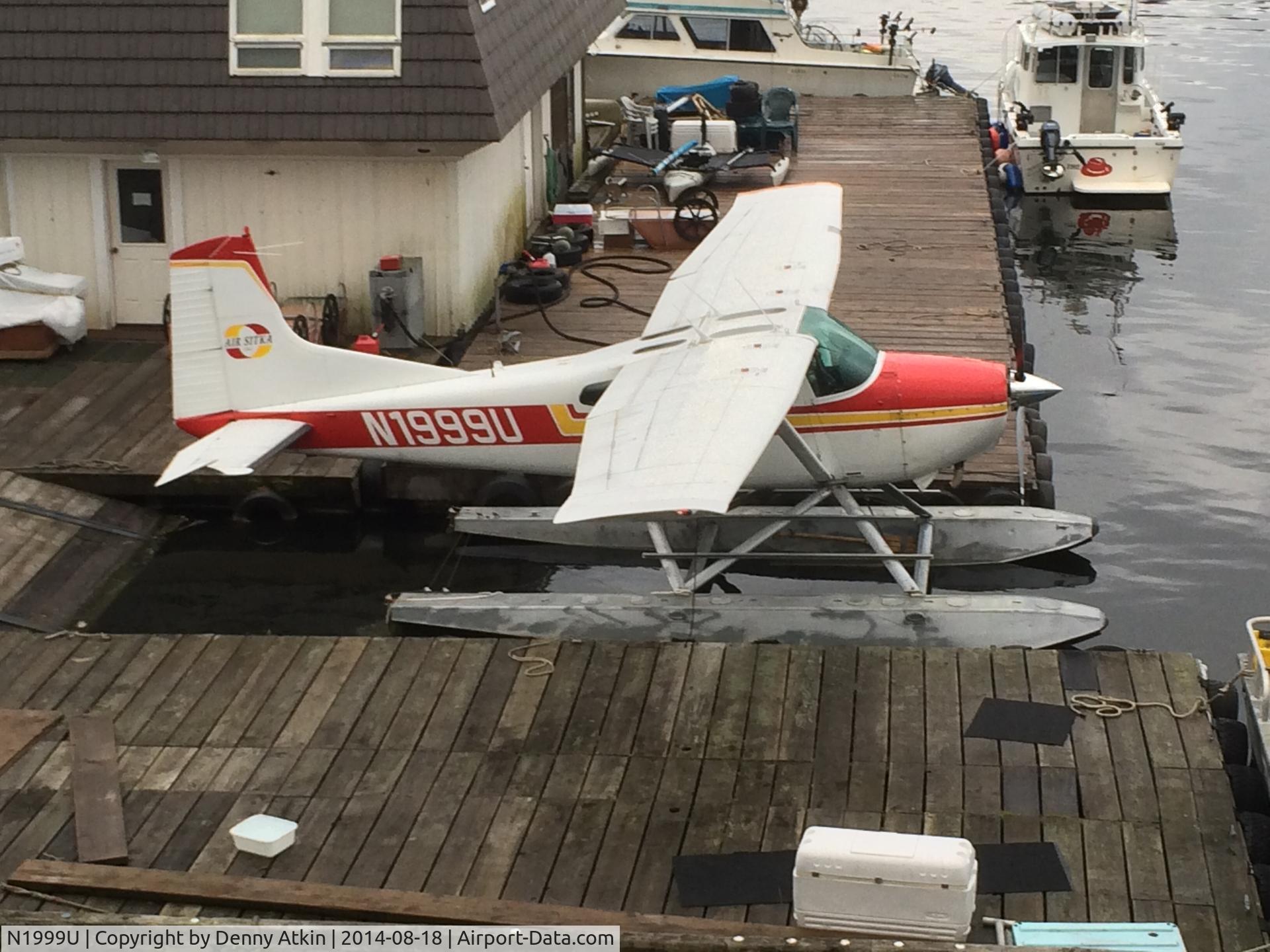 N1999U, 1970 Cessna A185E Skywagon 185 C/N 18501768, N1999U docked at the Fly In Fish Inn in Sitka, AK.