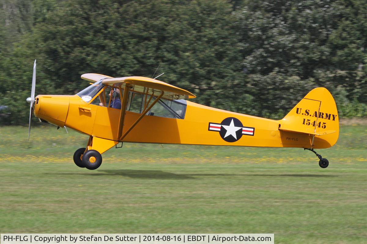 PH-FLG, 1952 Piper L-18C Super Cub C/N 18-1445, Schaffen Oldtimer Fly-In 2014.