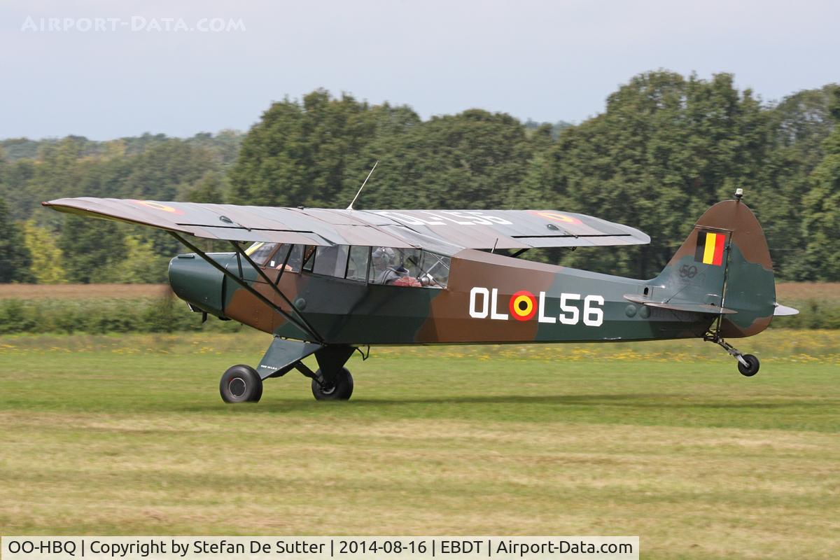 OO-HBQ, Piper L-18C Super Cub (PA-18-95) C/N 18-3130, Schaffen Oldtimer Fly-In 2014.