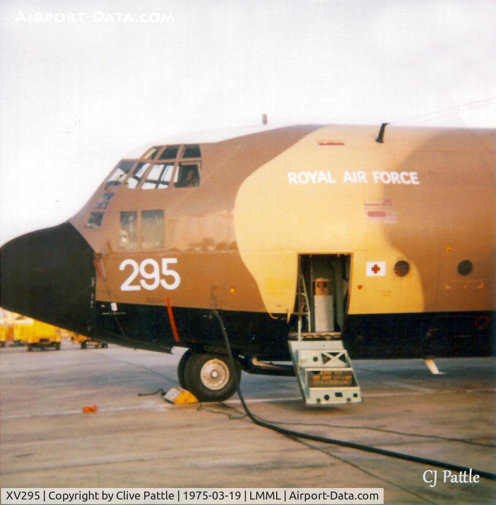 XV295, 1967 Lockheed C-130K Hercules C.1 C/N 382-4261, Scanned from an 'instamatic' print. Herc C.1 XV295 on the ramp at Luqa Malta ready to take me to Akrotiri, Cyprus LCRA.