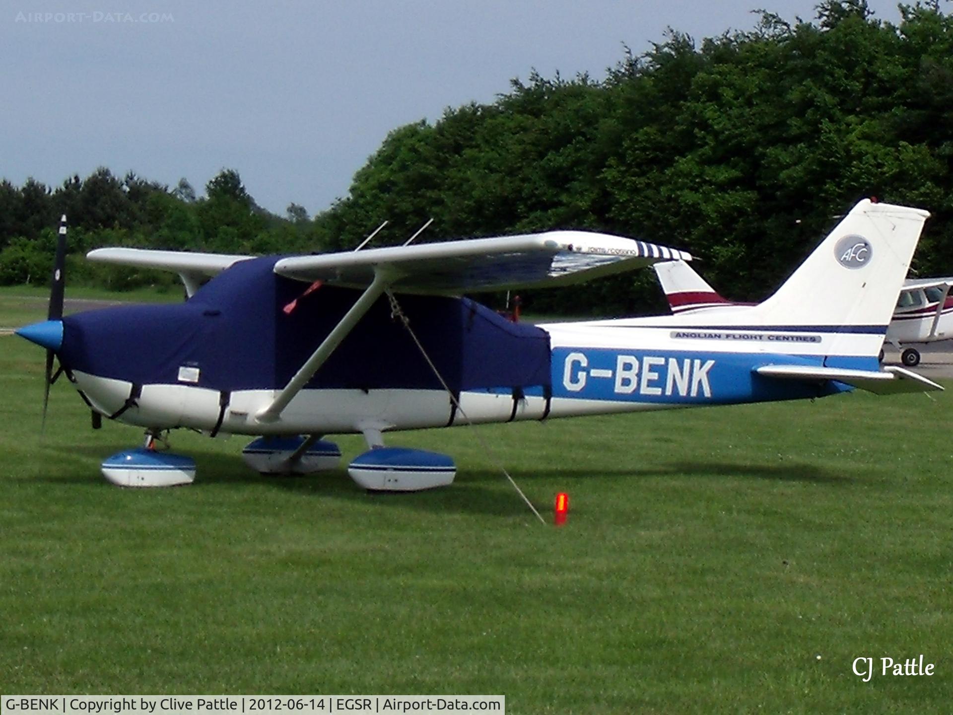 G-BENK, 1976 Reims F172M ll Skyhawk C/N 1509, Pyjamas on at Earl's Colne EGSR