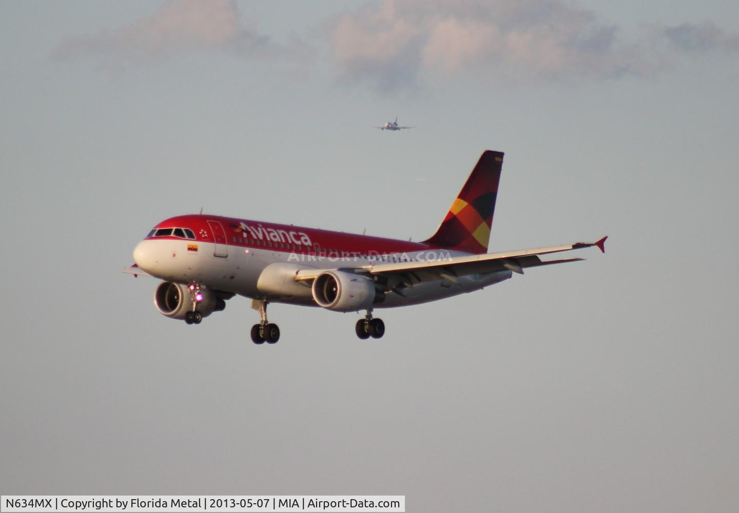 N634MX, 2001 Airbus A319-112 C/N 1634, Avianca A319