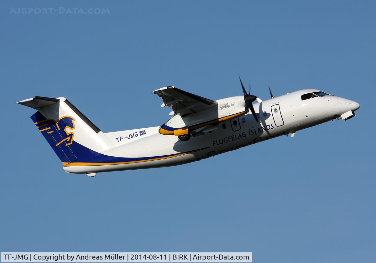 TF-JMG, 1996 De Havilland Canada DHC-8-202 Dash 8 C/N 445, Takeoff.