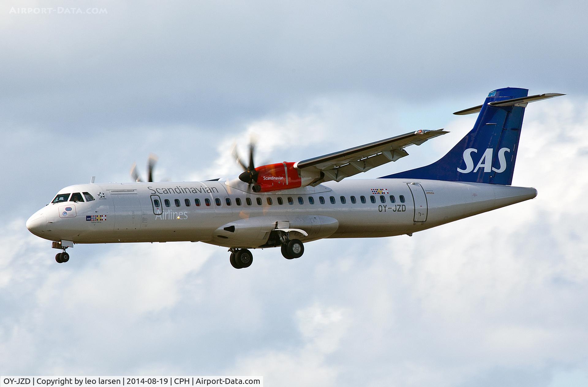 OY-JZD, 2013 ATR 72-600 (72-212A) C/N 1131, Copenhagen Kastrup approach to R-22L19.8.14