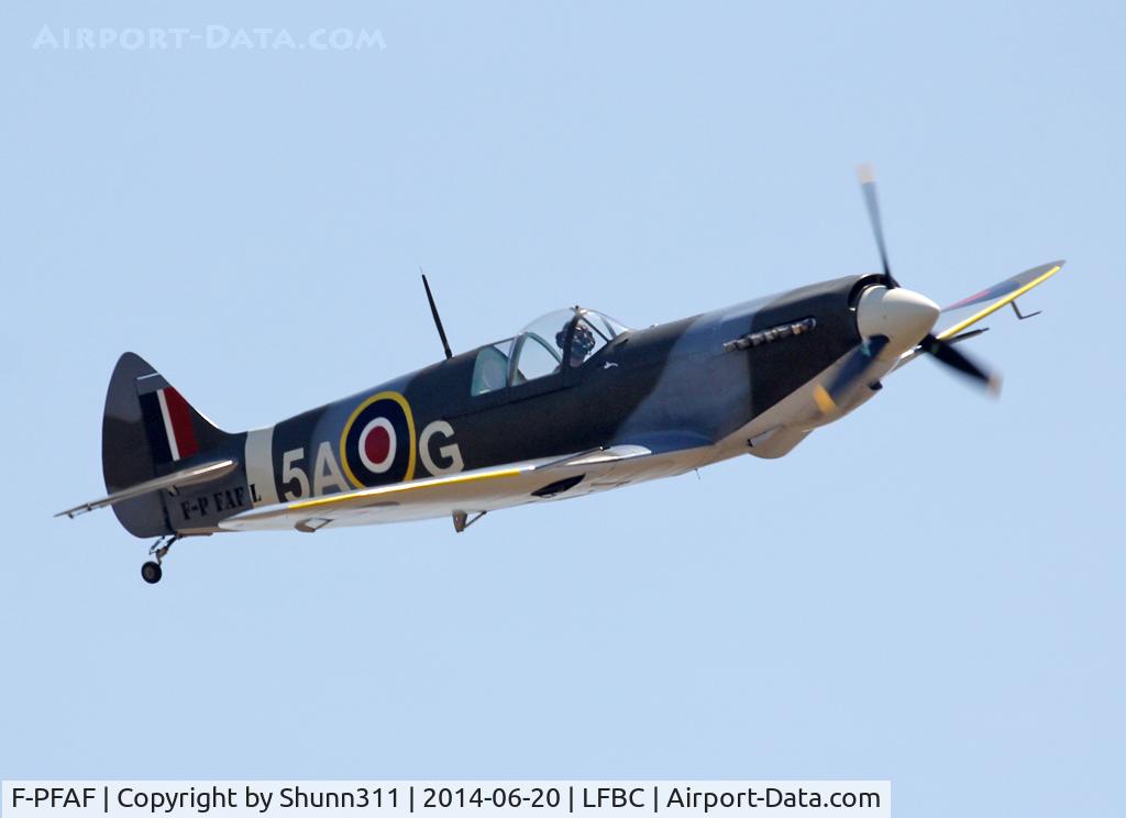 F-PFAF, Supermarine Aircraft Spitfire Mk.26B C/N 80, Participant of the Cazaux AFB Spotterday 2014