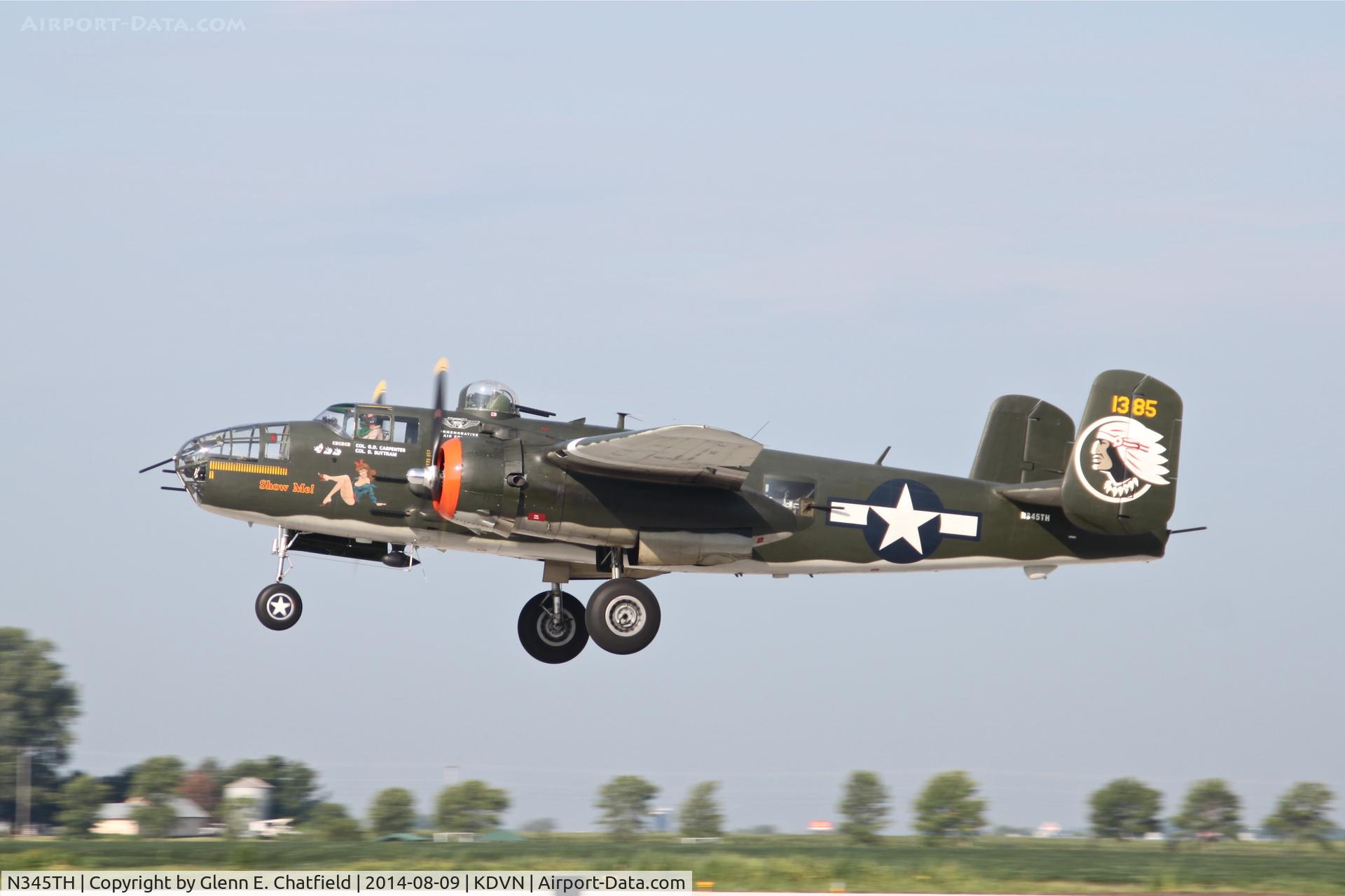N345TH, 1944 North American TB-25J Mitchell C/N 44-31385A, At the Quad Cities Air Show