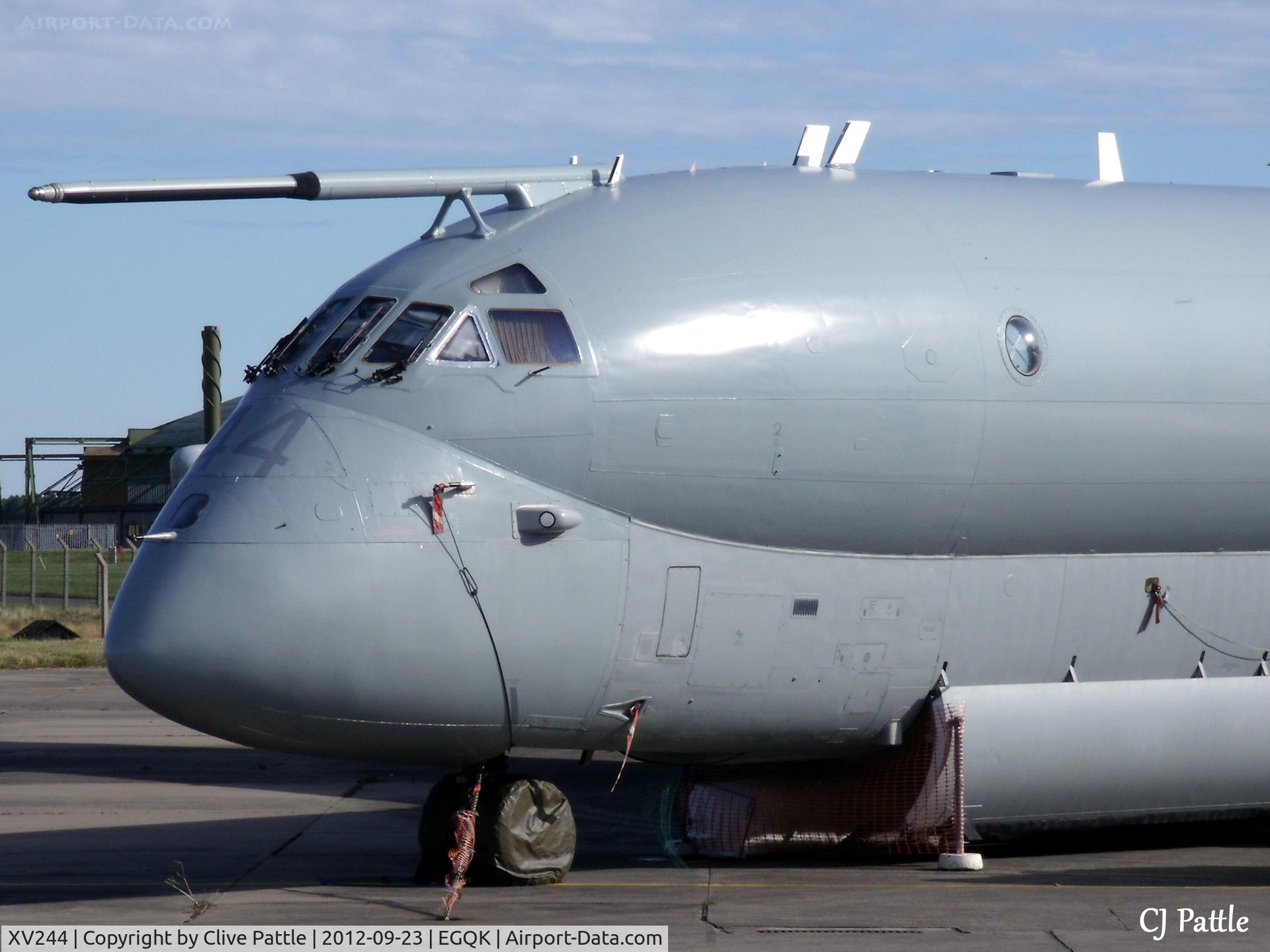 XV244, Hawker Siddeley Nimrod MR.2 C/N 8019, Close-up of nose XV244 at RAF Kinloss Sep '12