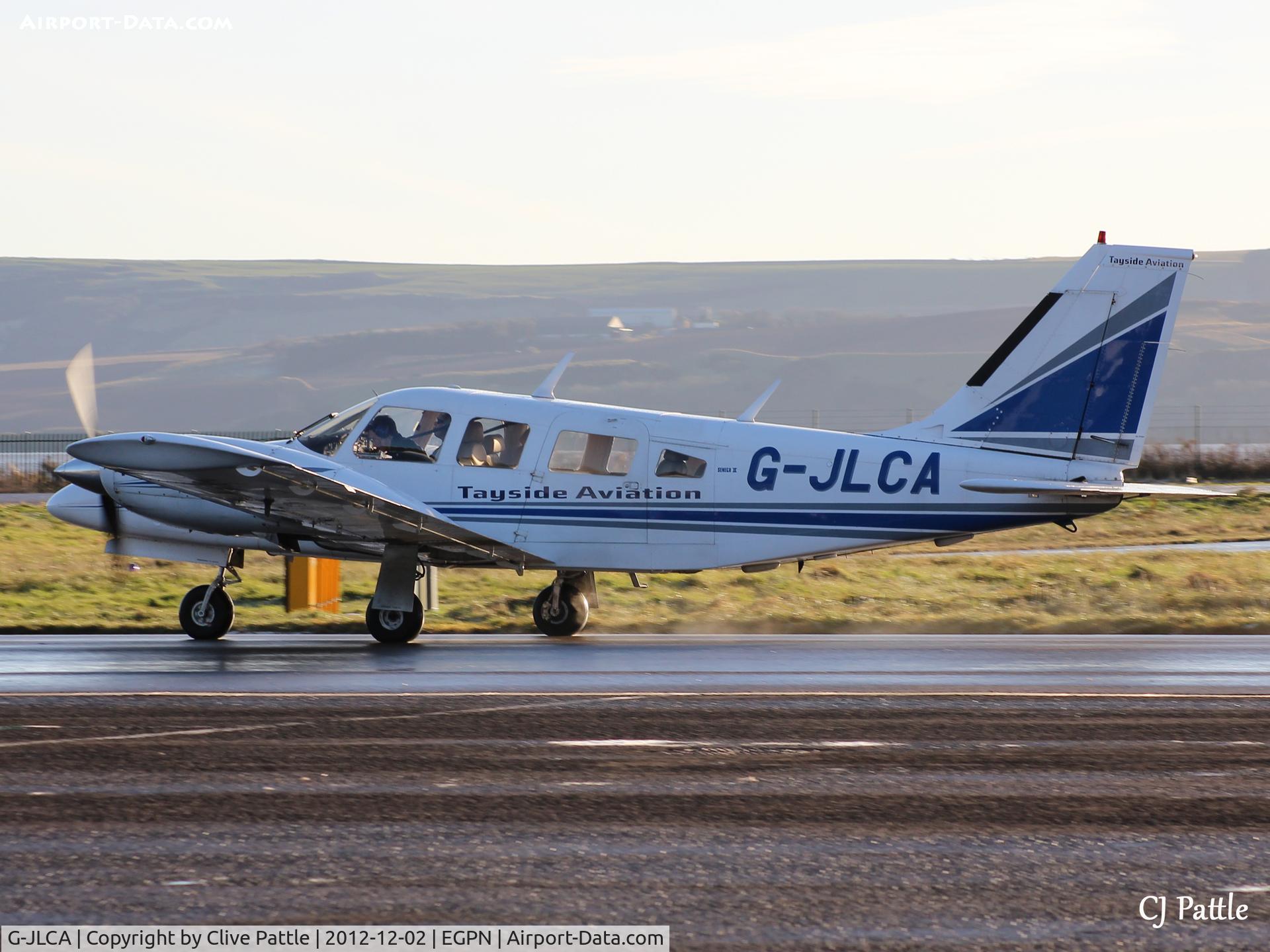 G-JLCA, 1978 Piper PA-34-200T Seneca II C/N 34-7870428, Back track to the apron at Dundee Riverside EGPN - with based Tayside Aviation