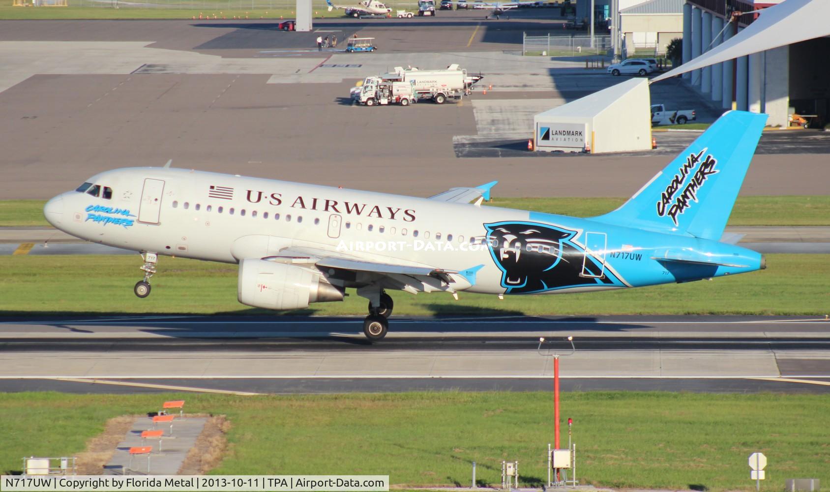 N717UW, 1999 Airbus A319-112 C/N 1069, US Airways Carolina Panthers A319