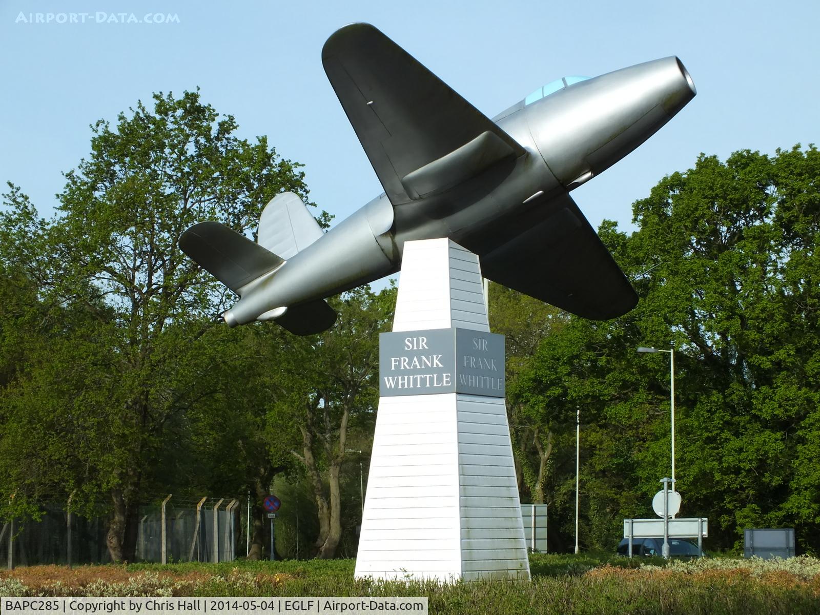 BAPC285, Gloster E28/39 Replica C/N BAPC.285, Sir Frank Whittle Memorial E.28/39 replica at Farnborough