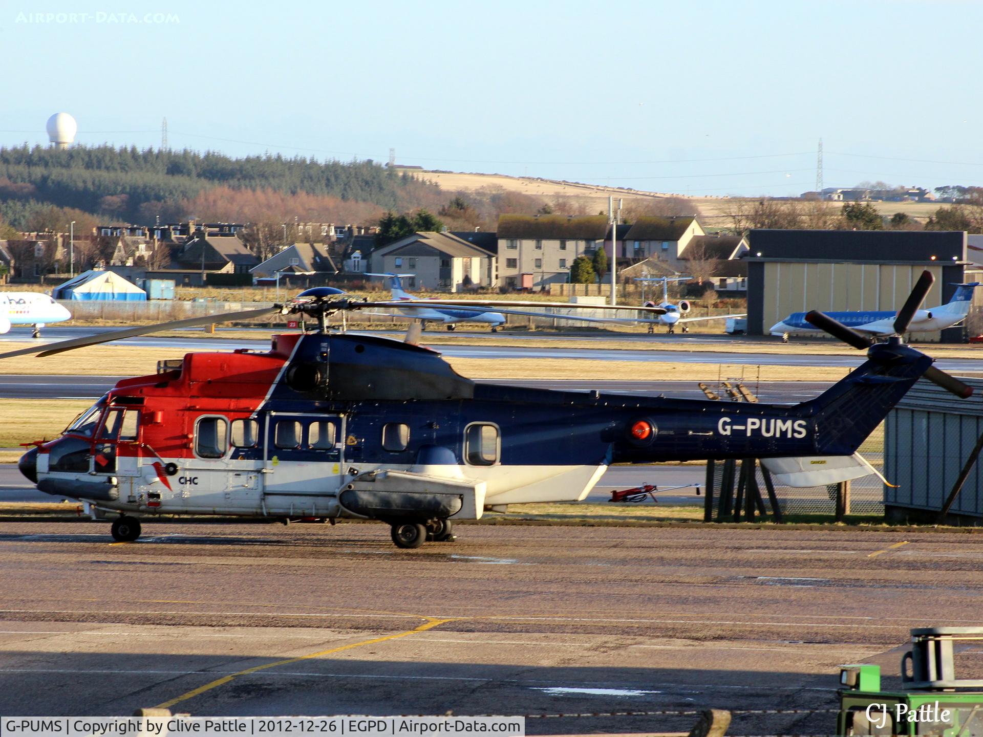 G-PUMS, 2000 Eurocopter AS-332L2 Super Puma Mk2 C/N 2504, Waiting for duty at Aberdeen
