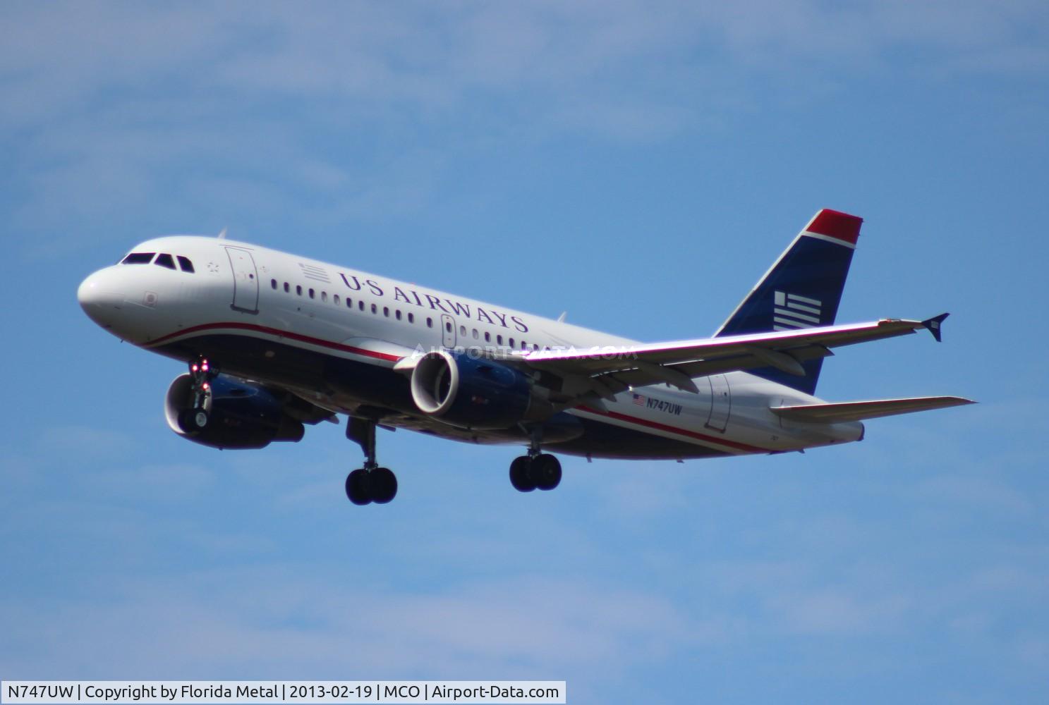 N747UW, 2000 Airbus A319-112 C/N 1301, US Airways A319
