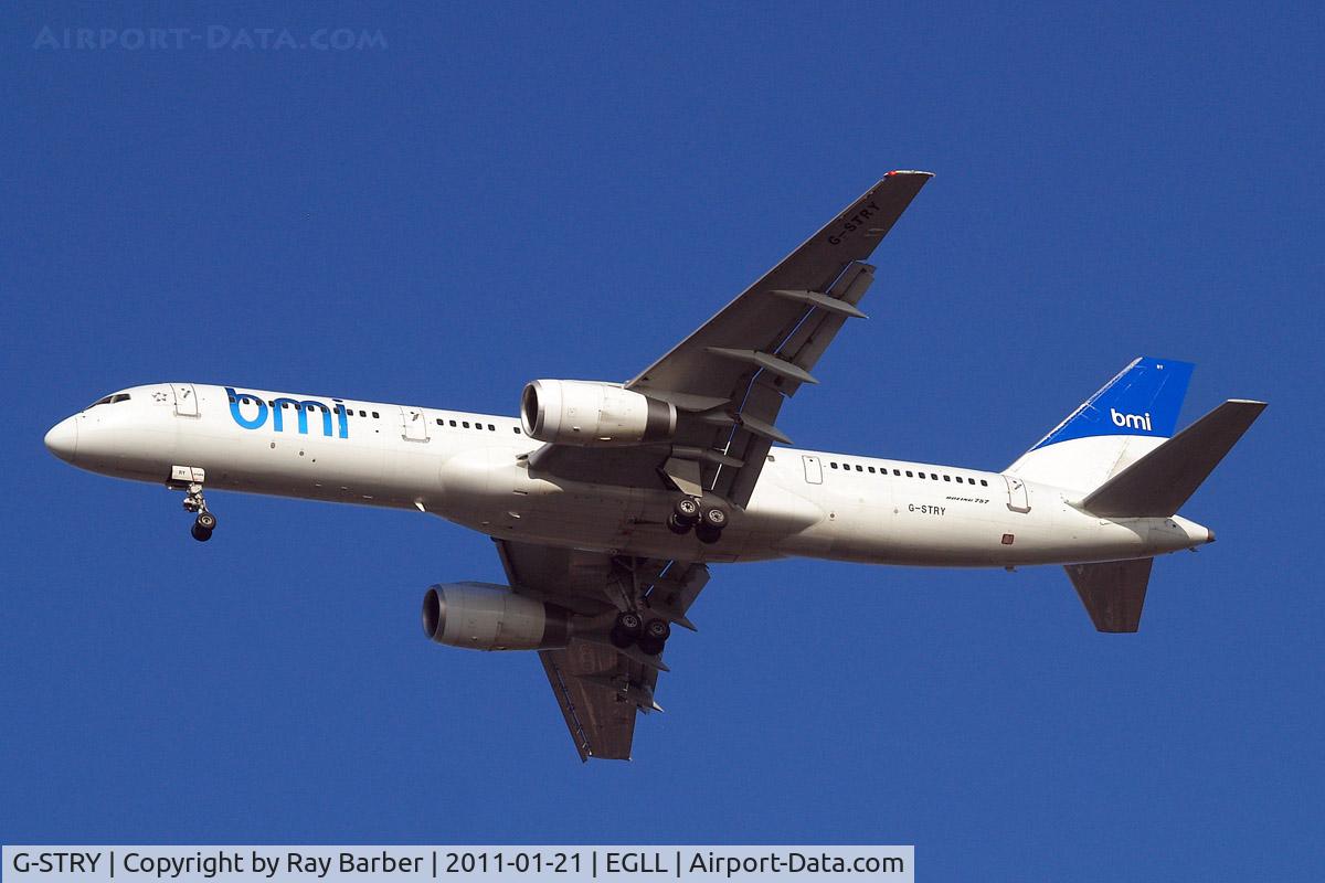 G-STRY, 1996 Boeing 757-28A C/N 28161, Boeing 757-28A [28161] (bmi British Midland) Home~G 21/01/2011. On approach 27R.