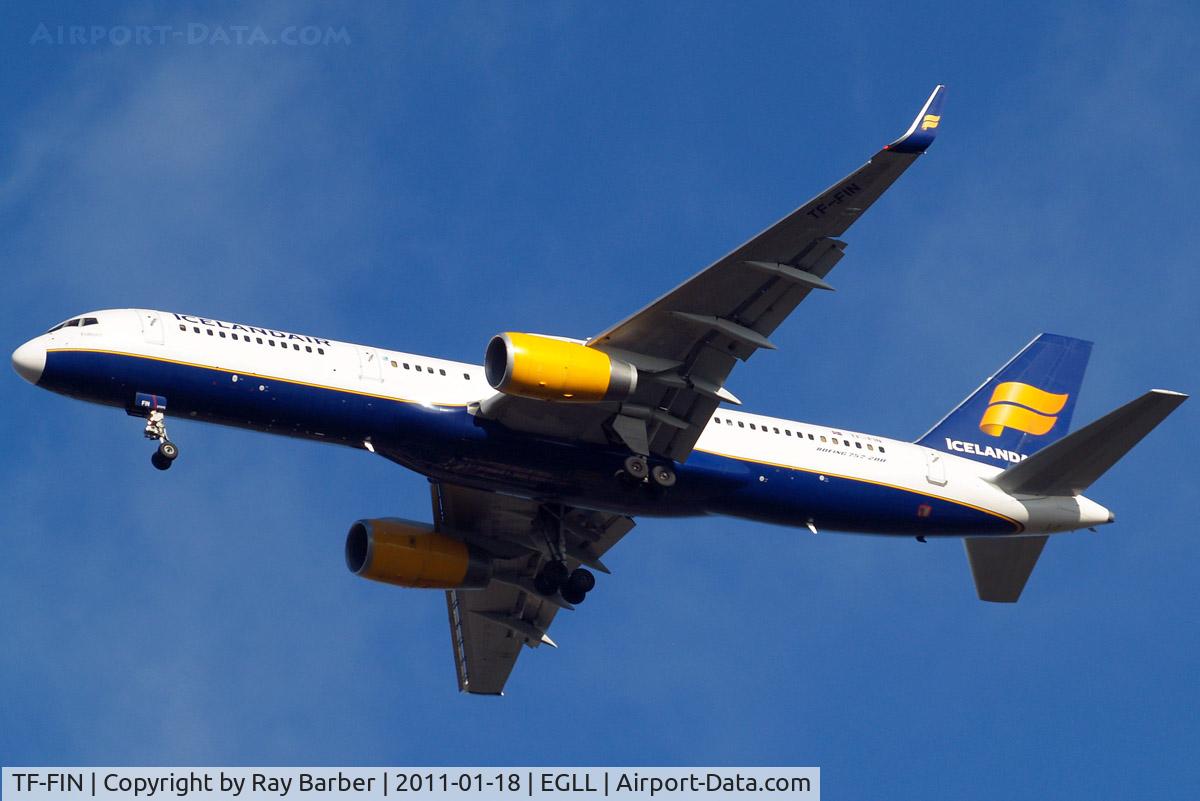 TF-FIN, 1997 Boeing 757-208 C/N 28989, Boeing 757-208 [28989] (Icelandair) Home~G 18/01/2011. On approach 27R.