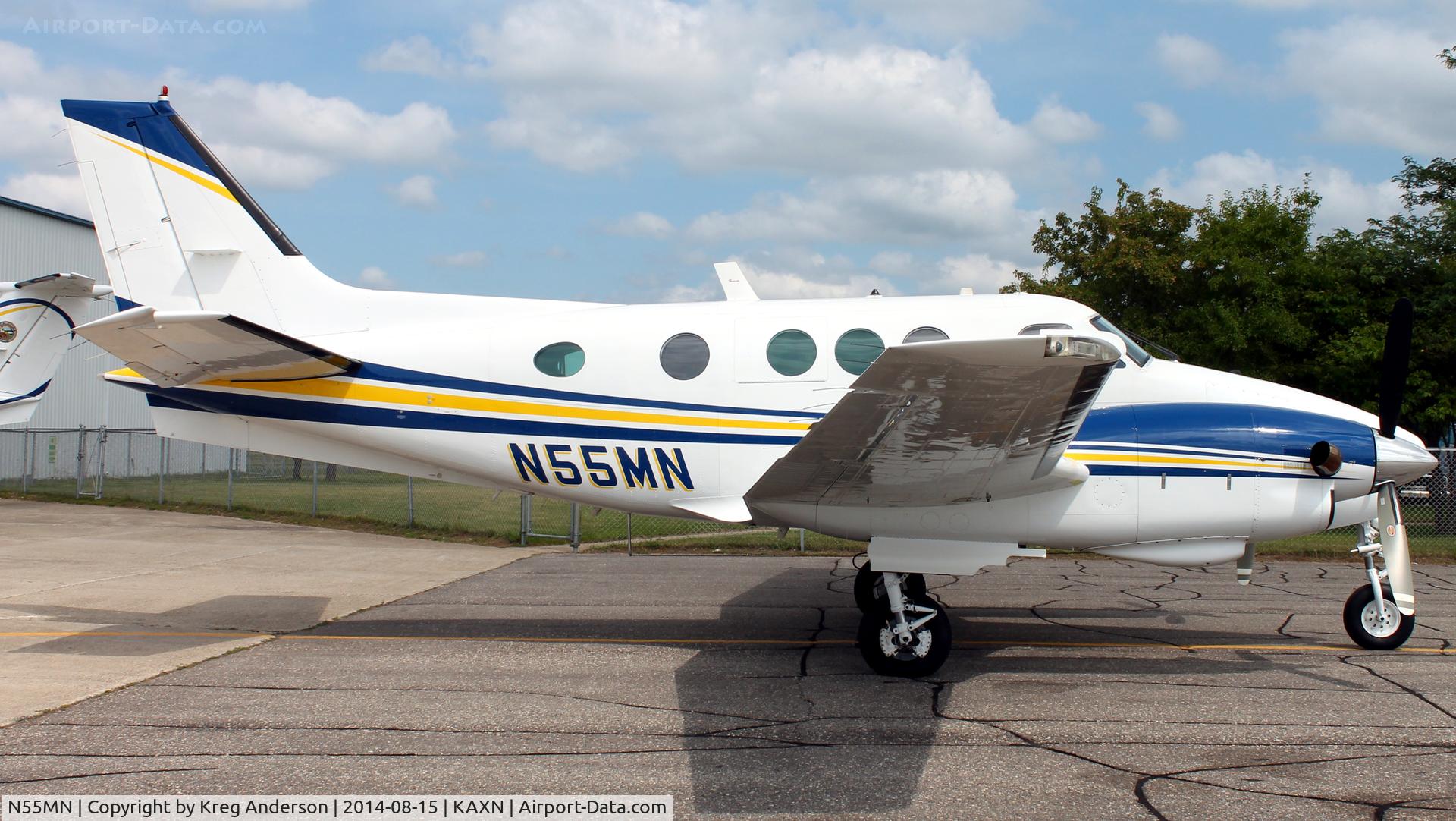 N55MN, 1981 Beech C90 King Air C/N LJ-974, Beech C90 King Air on the ramp.